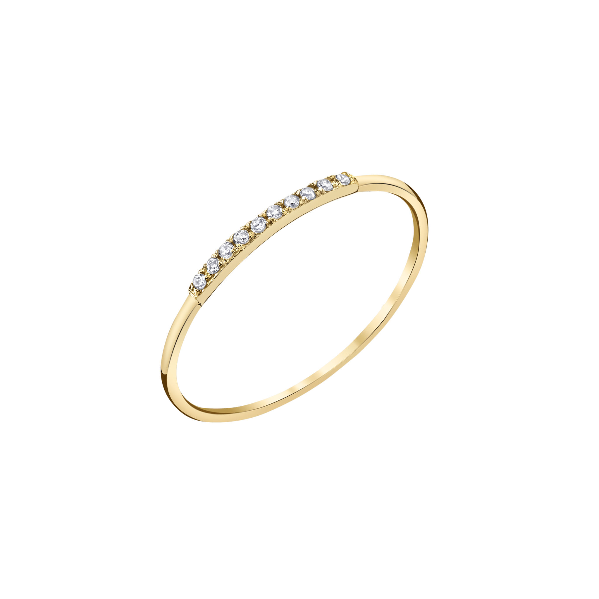 Mini Axis Ring with White Pavé Diamonds - Gabriela Artigas + CO