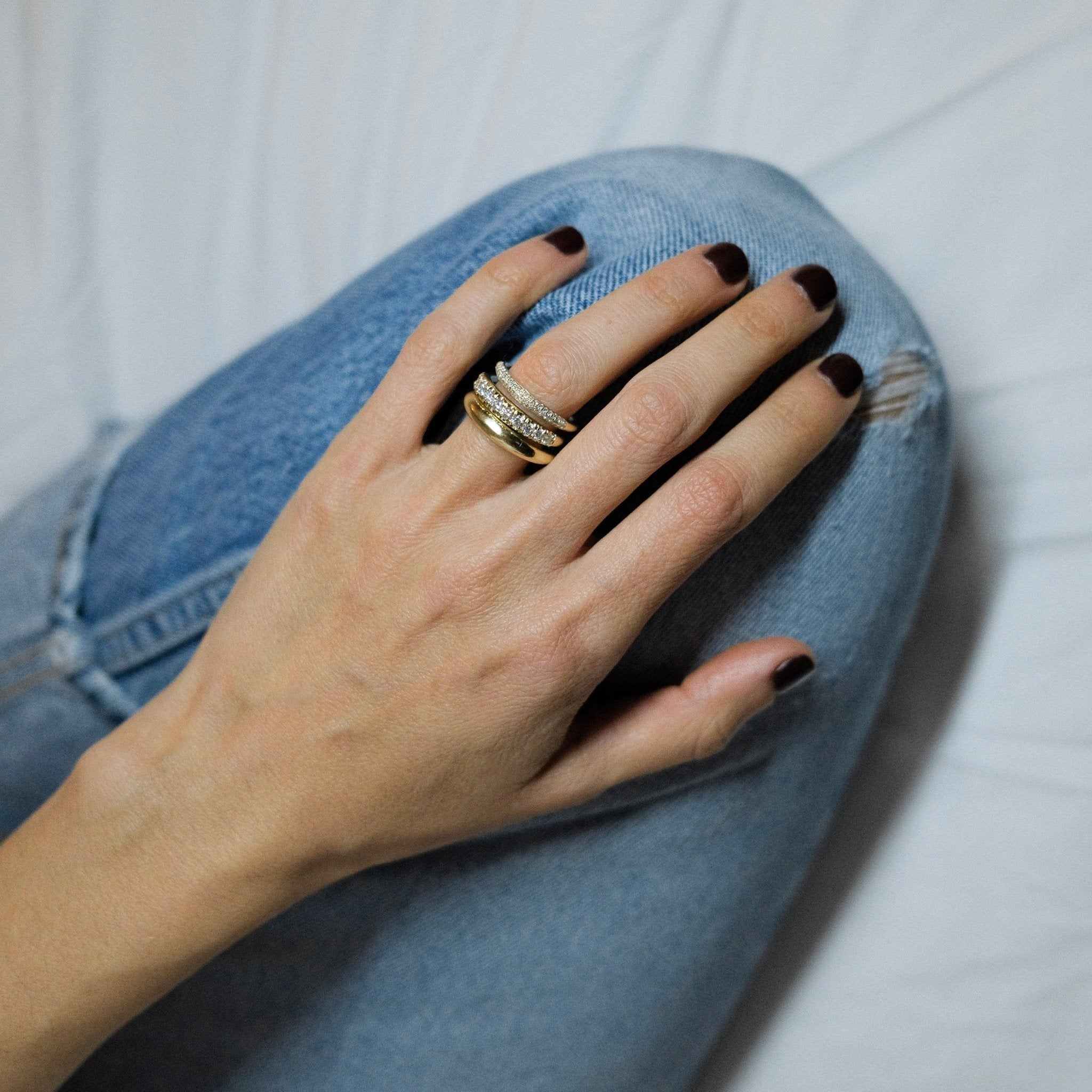 Rising Tusk Ring with Ascending French Cut Diamonds - Gabriela Artigas + CO