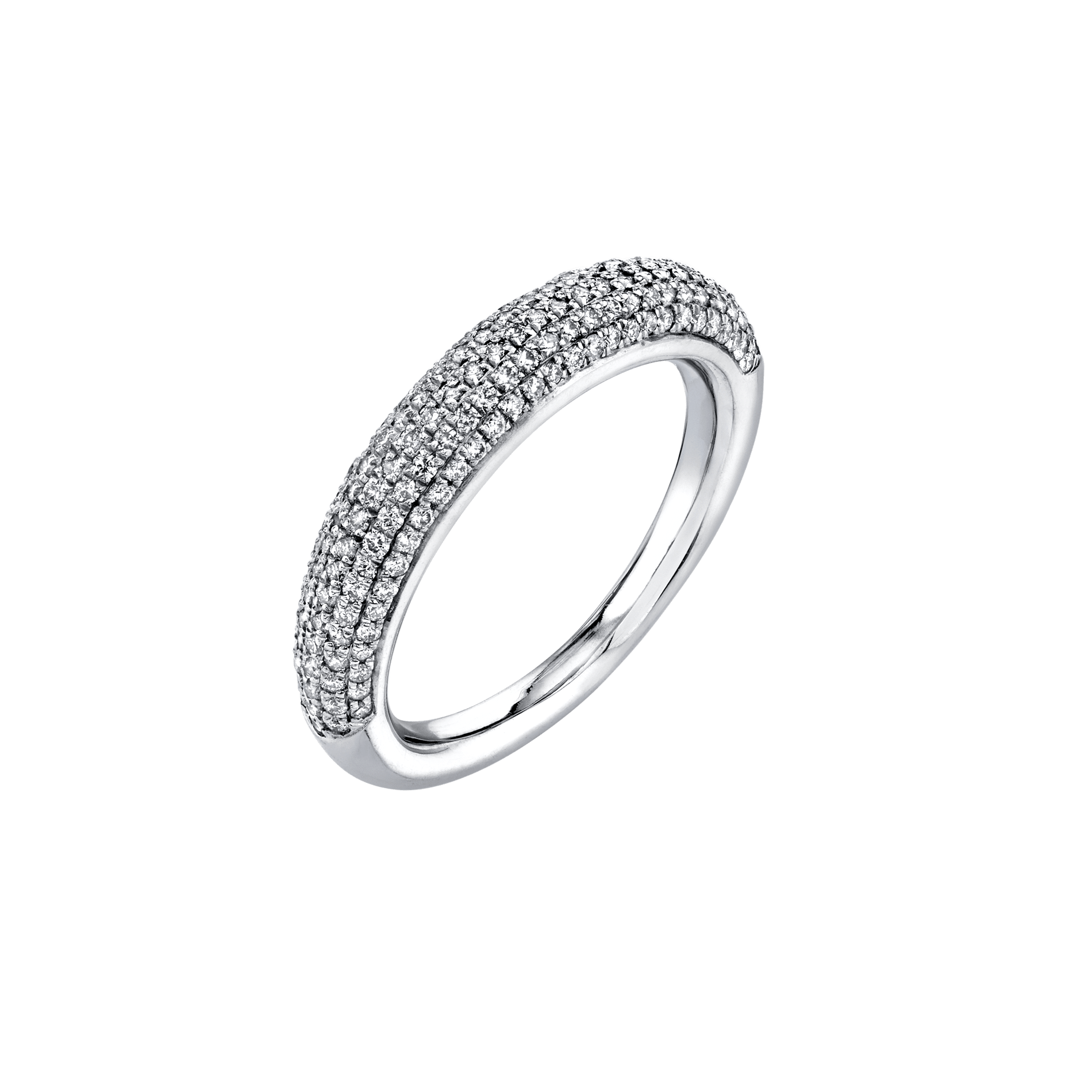 Rising Tusk Ring with Half White Pavé Diamonds - Gabriela Artigas + CO