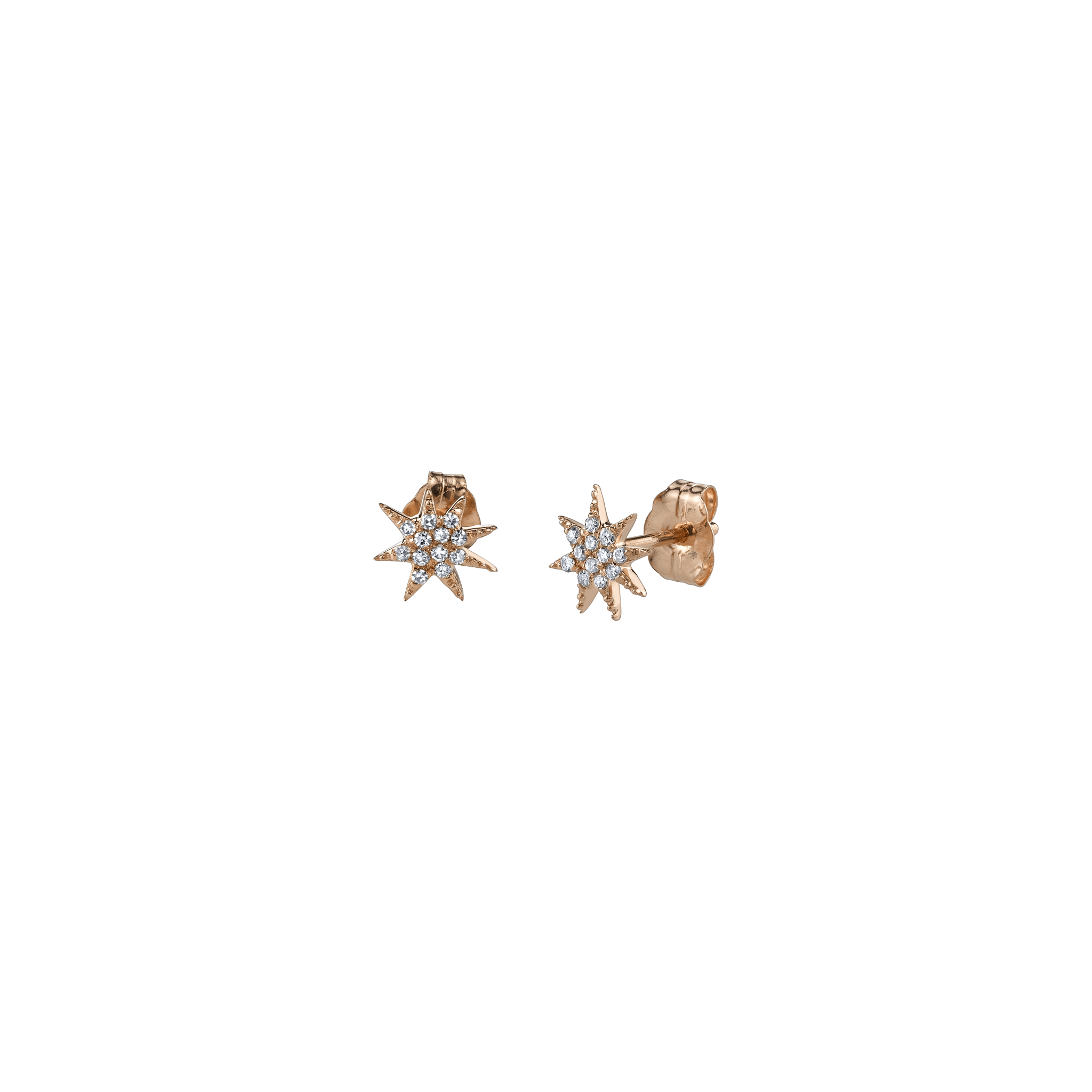 Single Star Earrings with White Pavé Diamonds - Gabriela Artigas + CO