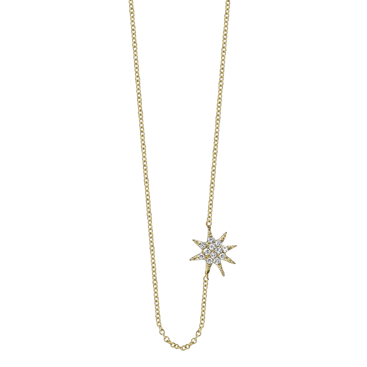 Single Star Necklace with White Pavé Diamonds - Gabriela Artigas + CO
