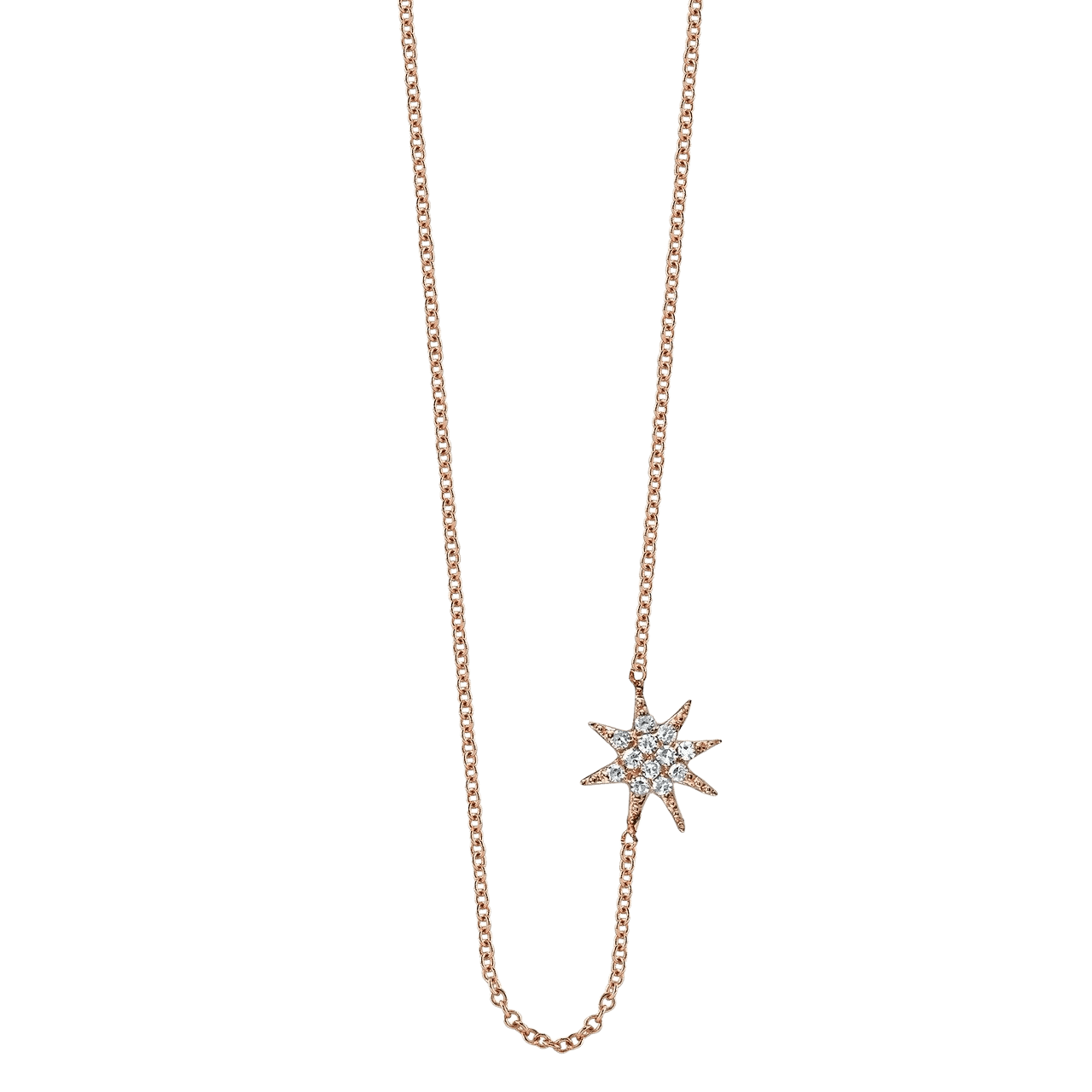 Single Star Necklace with White Pavé Diamonds - Gabriela Artigas + CO