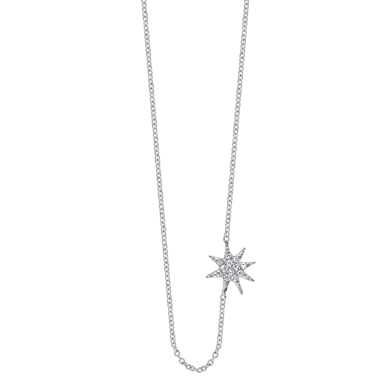 Single Star Necklace with White Pavé Diamonds - Gabriela Artigas + CO