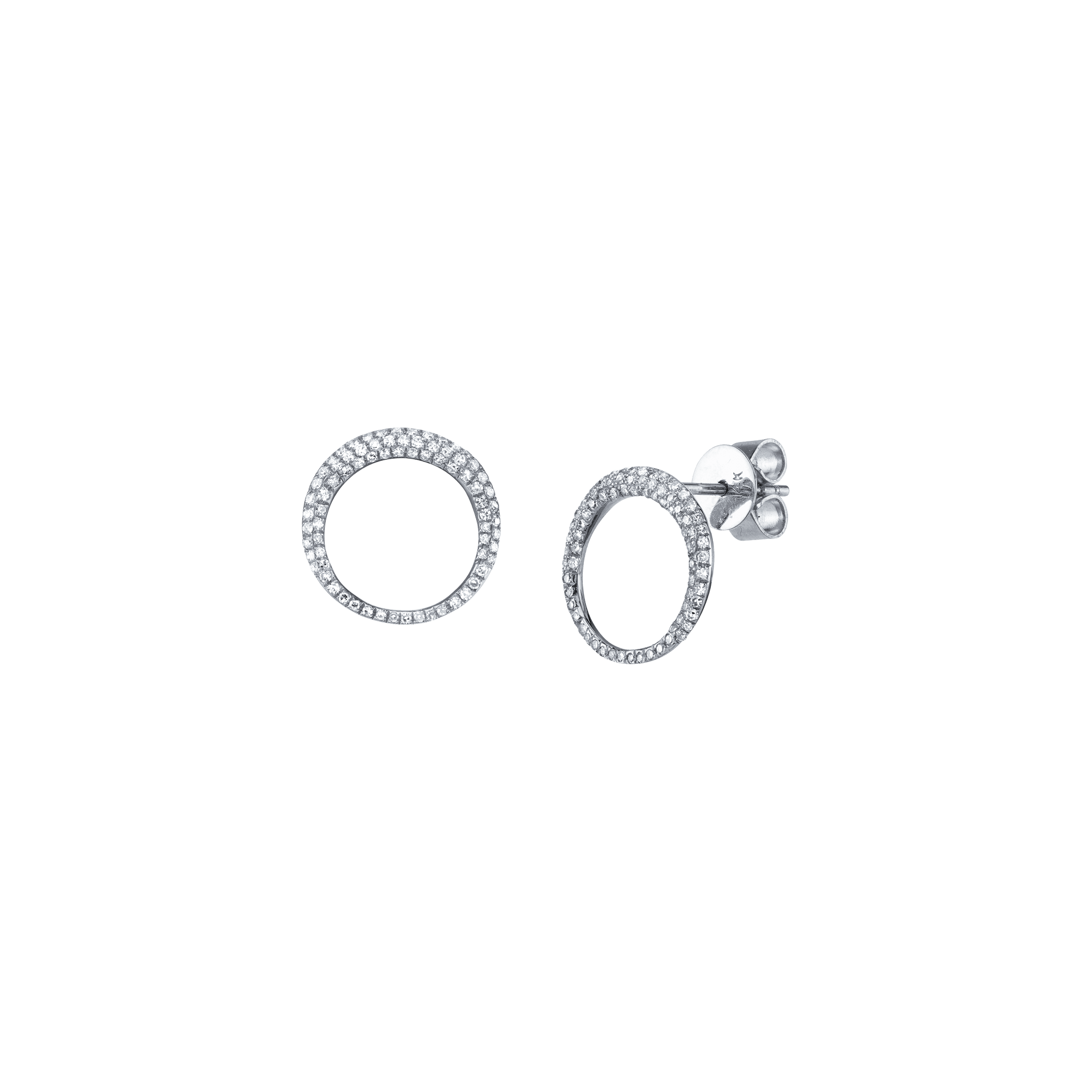 Small Balloon Earrings with White Pavé Diamonds - Gabriela Artigas + CO
