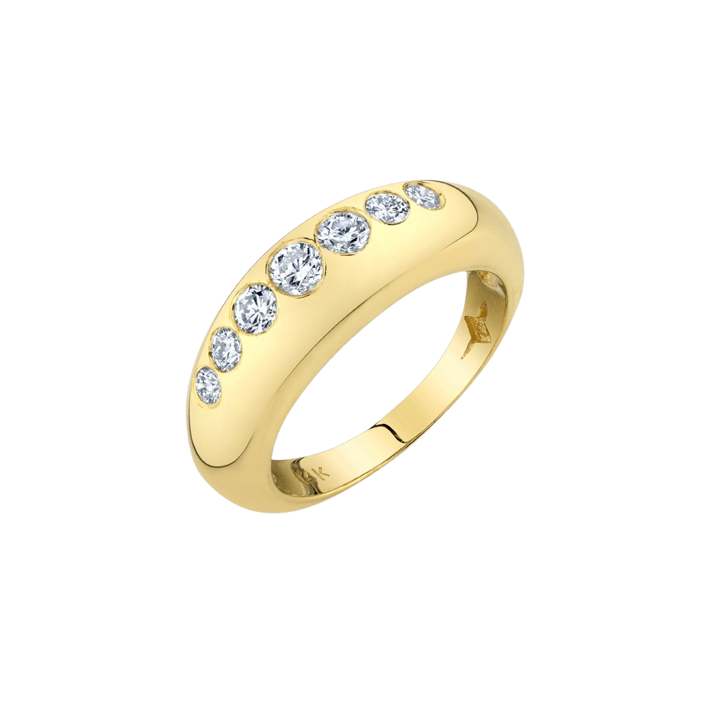Small Balloon Ring with Ascending White Diamonds - Gabriela Artigas + CO