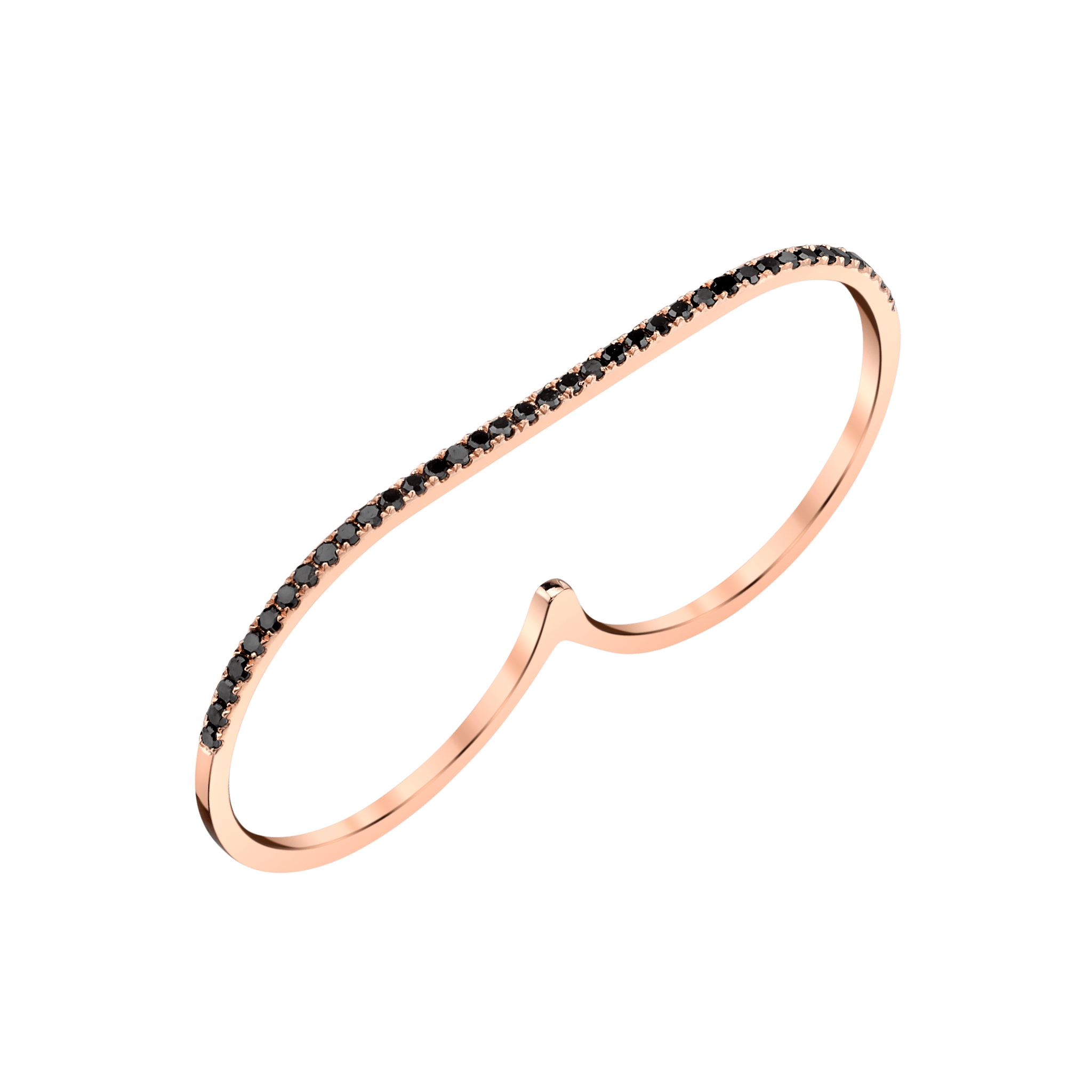 Staple Ring with Black Pavé Diamonds - Gabriela Artigas + CO