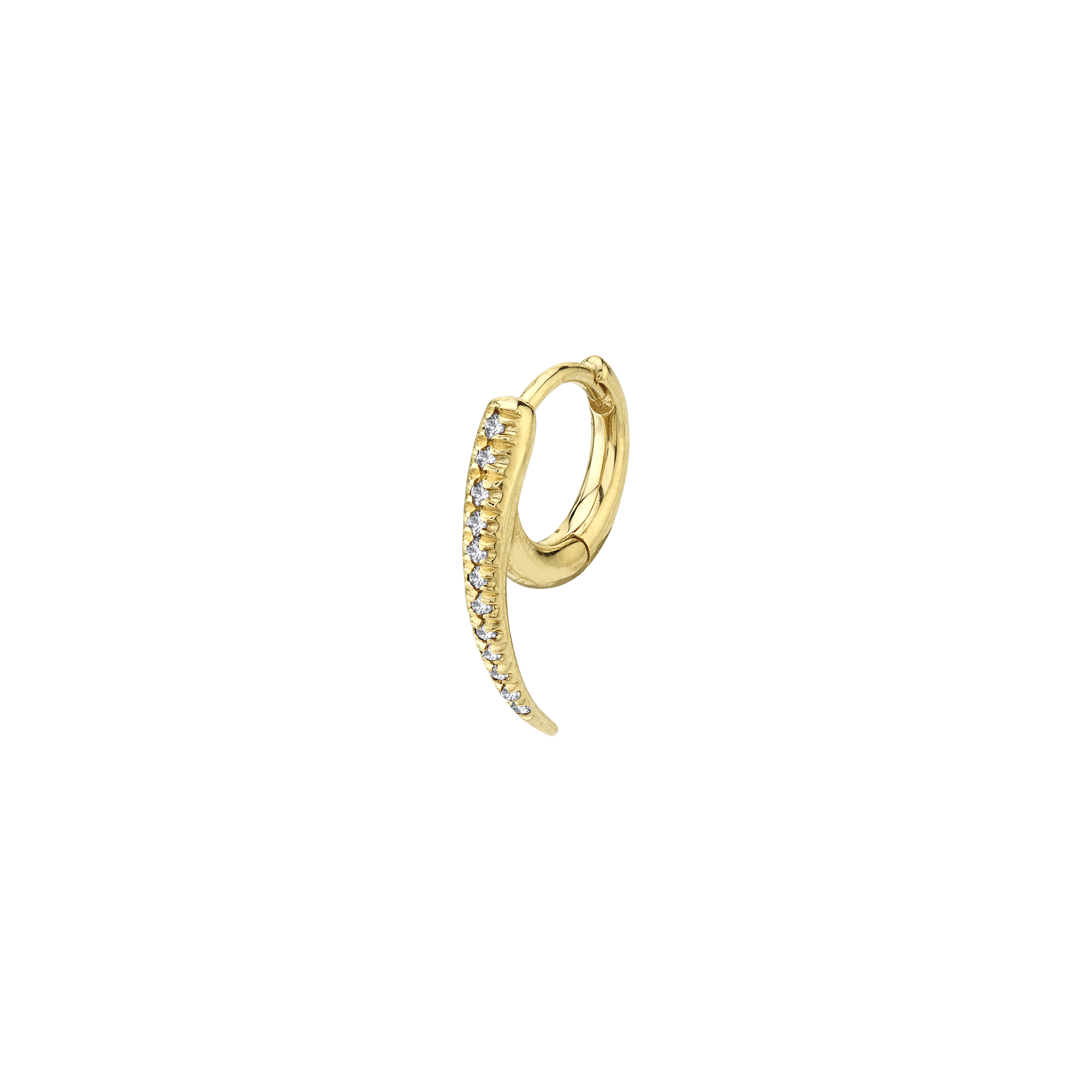 Tusk Huggie with White Pavé Diamonds - Gabriela Artigas + CO