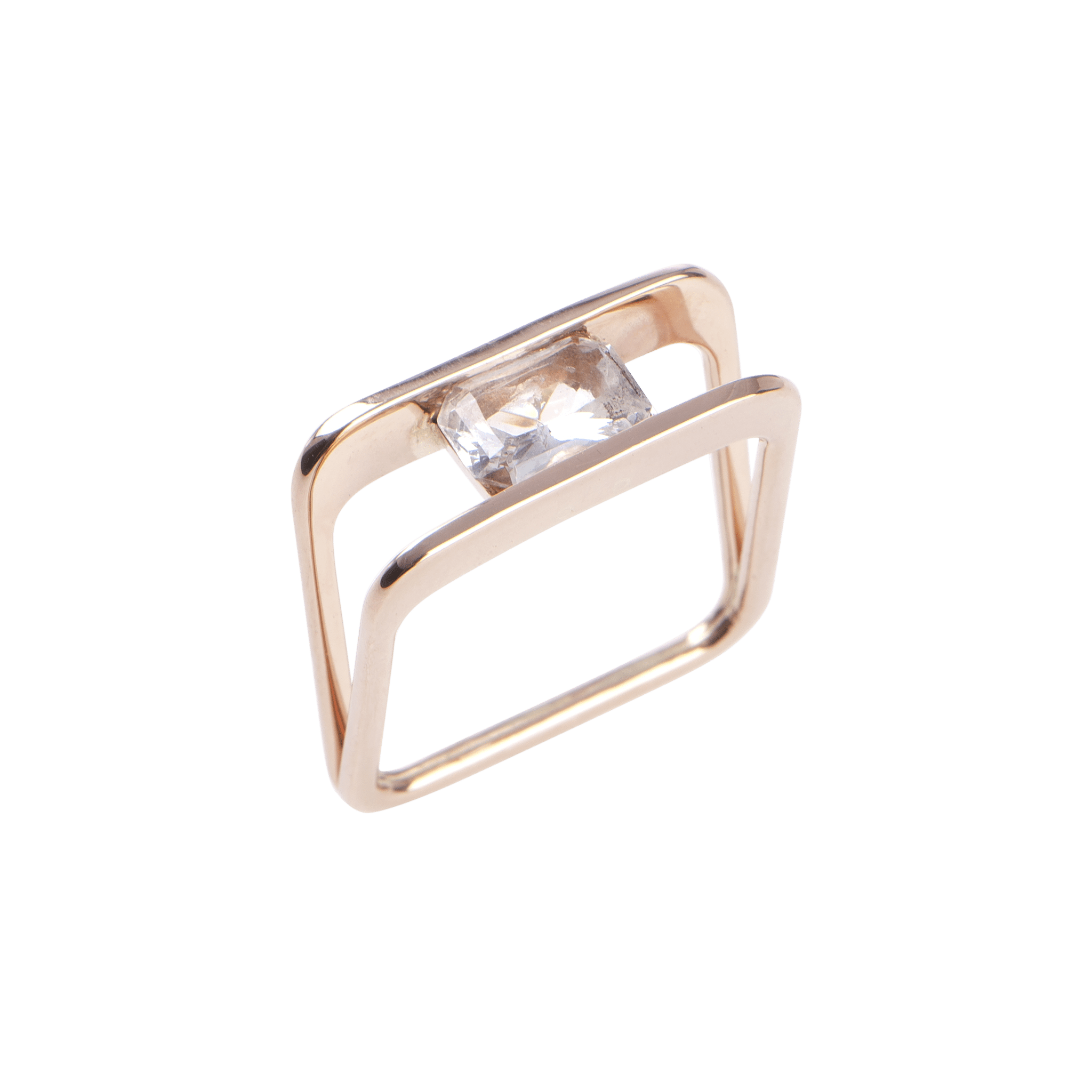 V Ring with Floating Diamond - Gabriela Artigas + CO