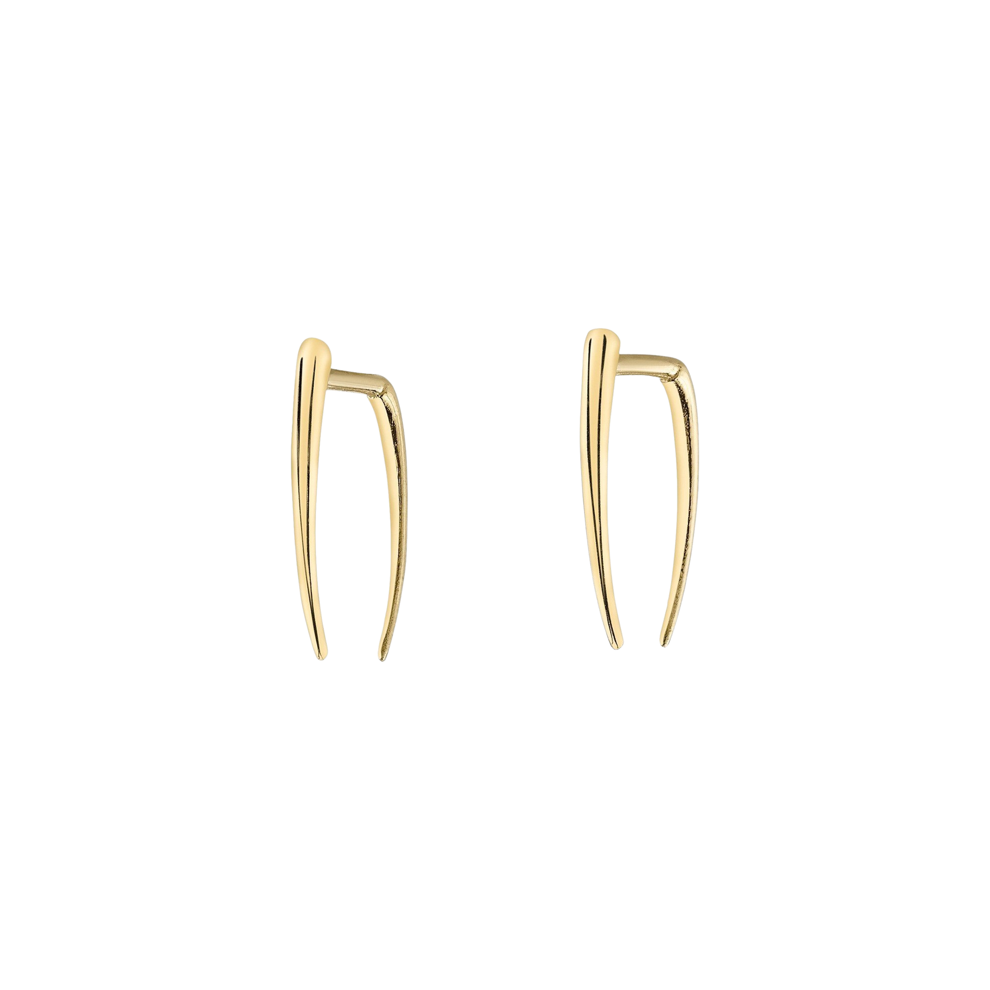 Classic Infinite Tusk earrings in vermeil gold, showcasing a timeless and elegant design - Gabriela Artigas