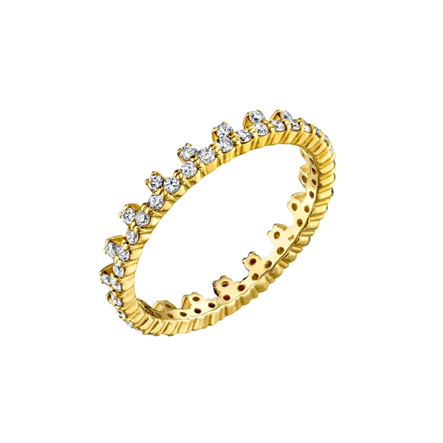 End Bolt Ring with White Pavé Diamonds | Gabriela Artigas + CO