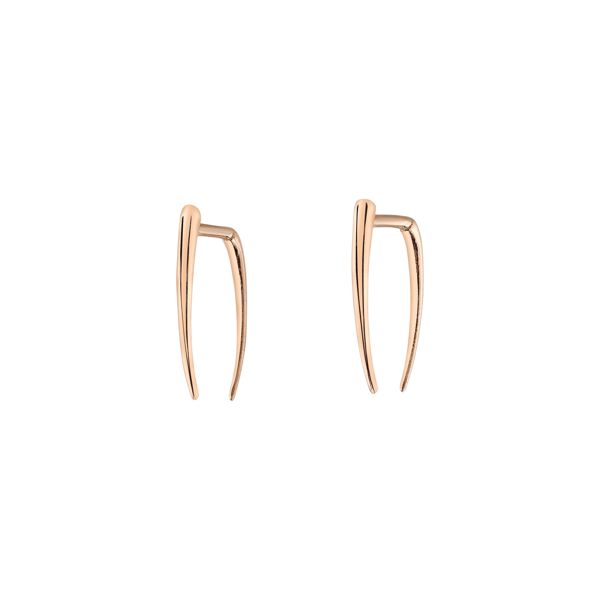 Classic Infinite Tusk earrings in rose gold - Gabriela Artigas