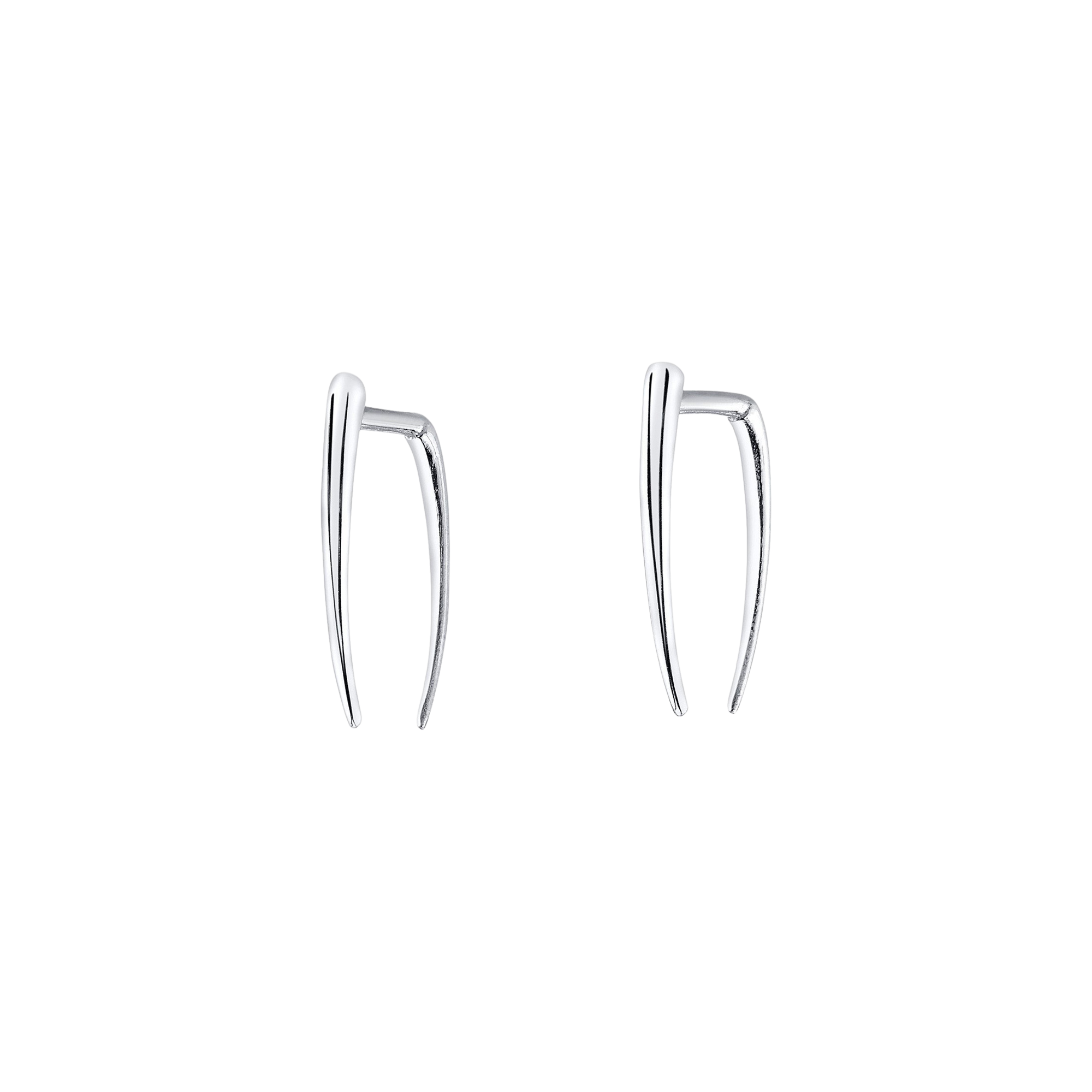 Classic Infinite Tusk earrings in sterling silver, offering a sleek and elegant design - Gabriela Artigas