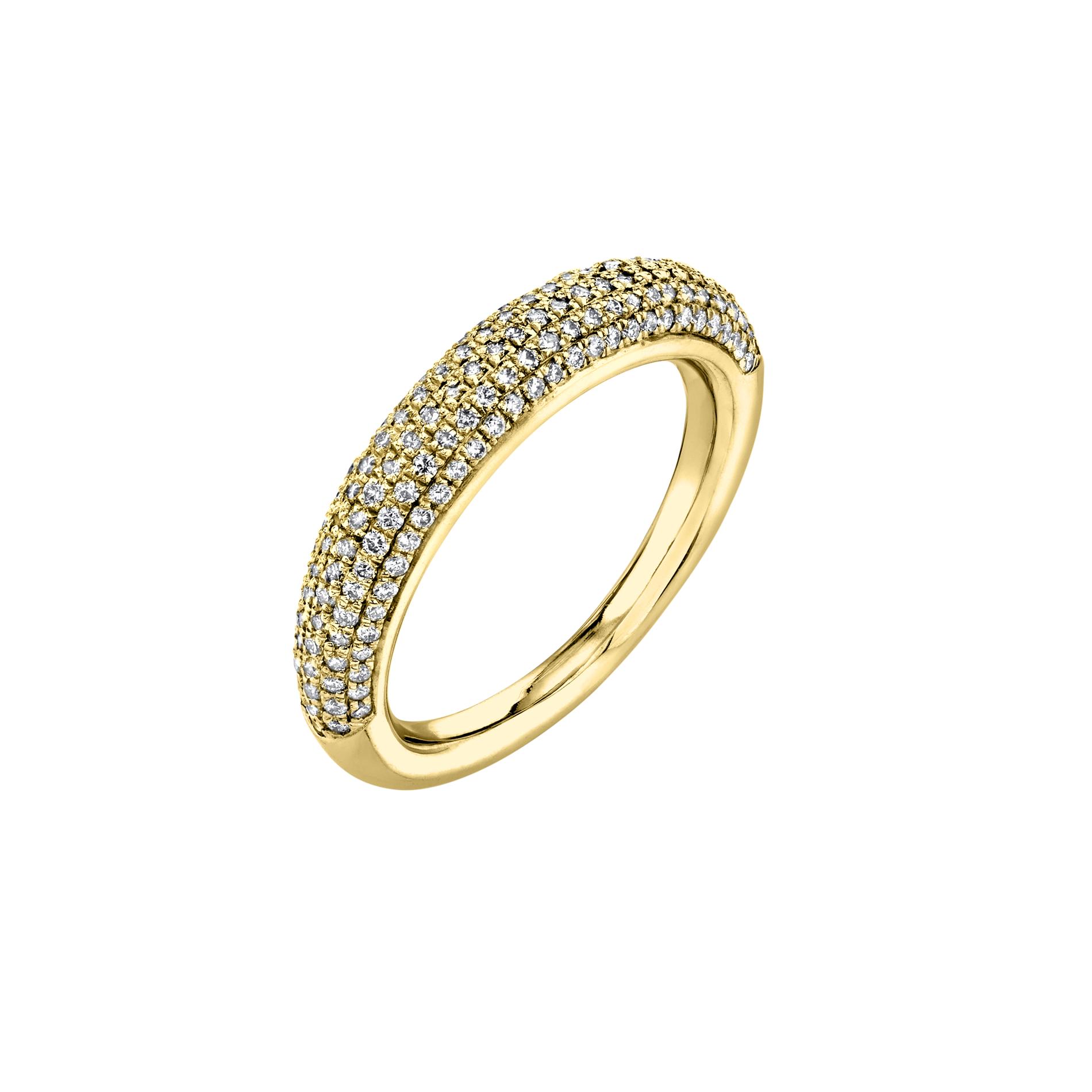 Rising Tusk Ring with Half White Pavé Diamonds - Gabriela Artigas