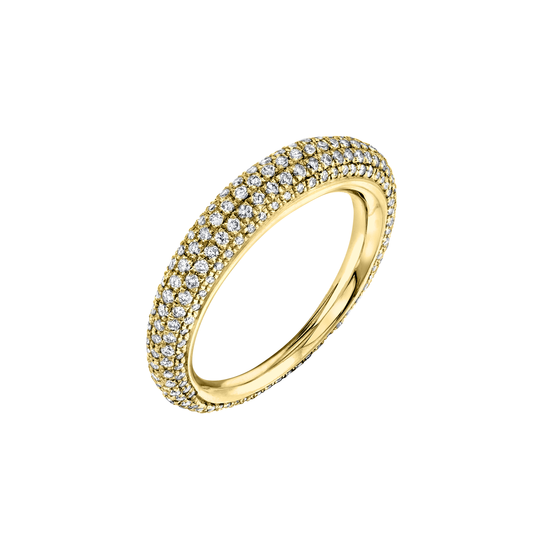 Rising Tusk Ring with Full White Pavé Diamonds - Gabriela Artigas