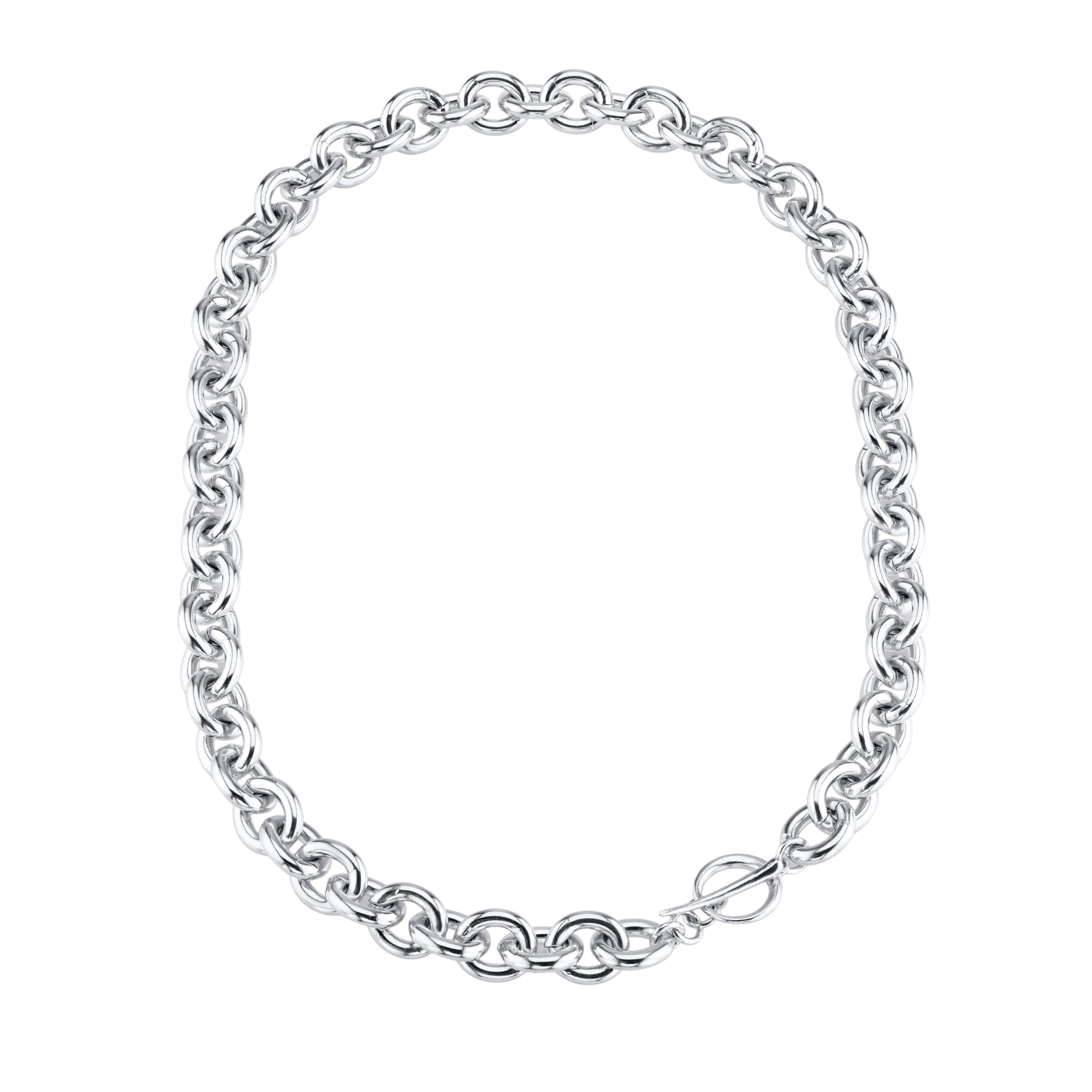 Chain necklace featuring a tusk clasp in sterling silver, offering a sleek and contemporary look - Gabriela Artigas