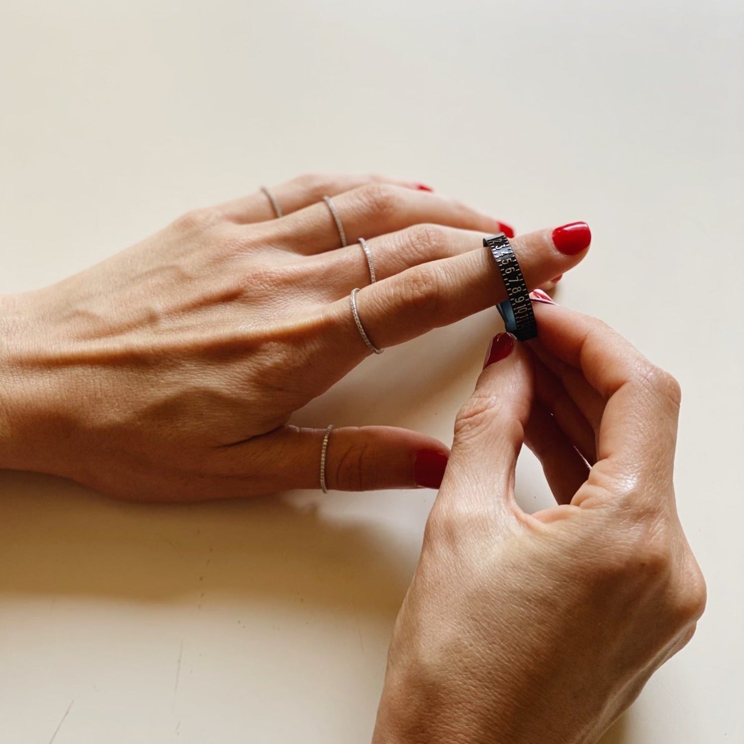 Complimentary ring sizer, a helpful tool for finding the perfect ring size with ease - Gabriela Artigas