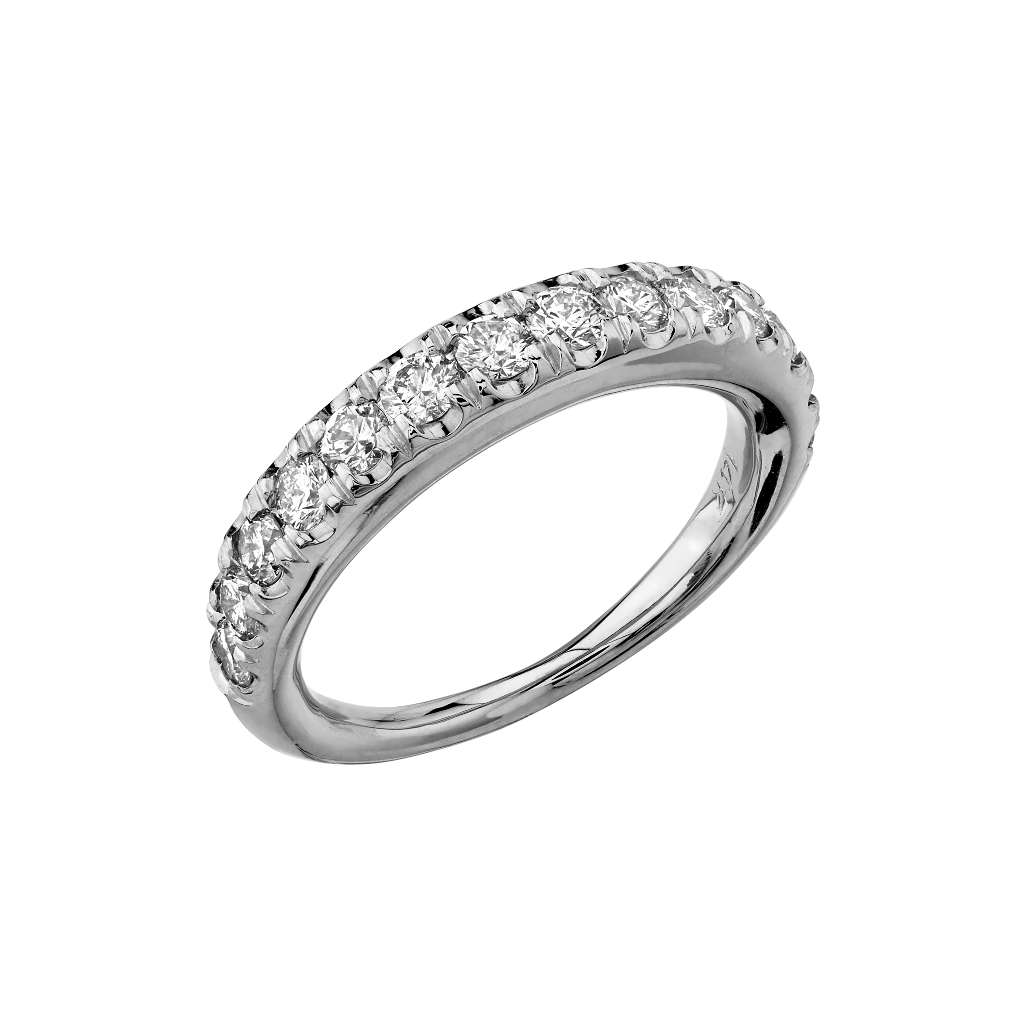 White gold Rising Tusk Ring, a statement piece adorned with French cut ascending pavé diamonds, radiating luxury and elegant design - Gabriela Artigas