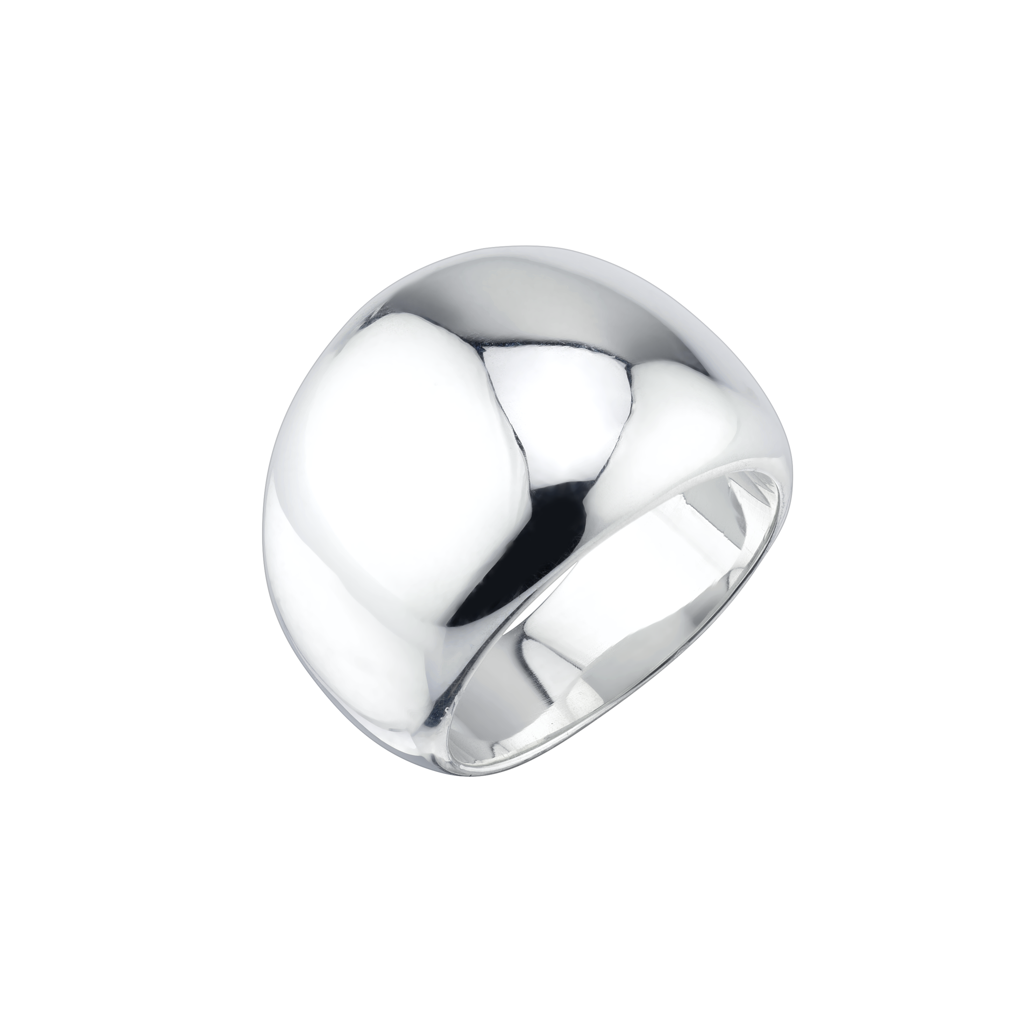 Silver flat balloon classy ring - Gabriela Artigas