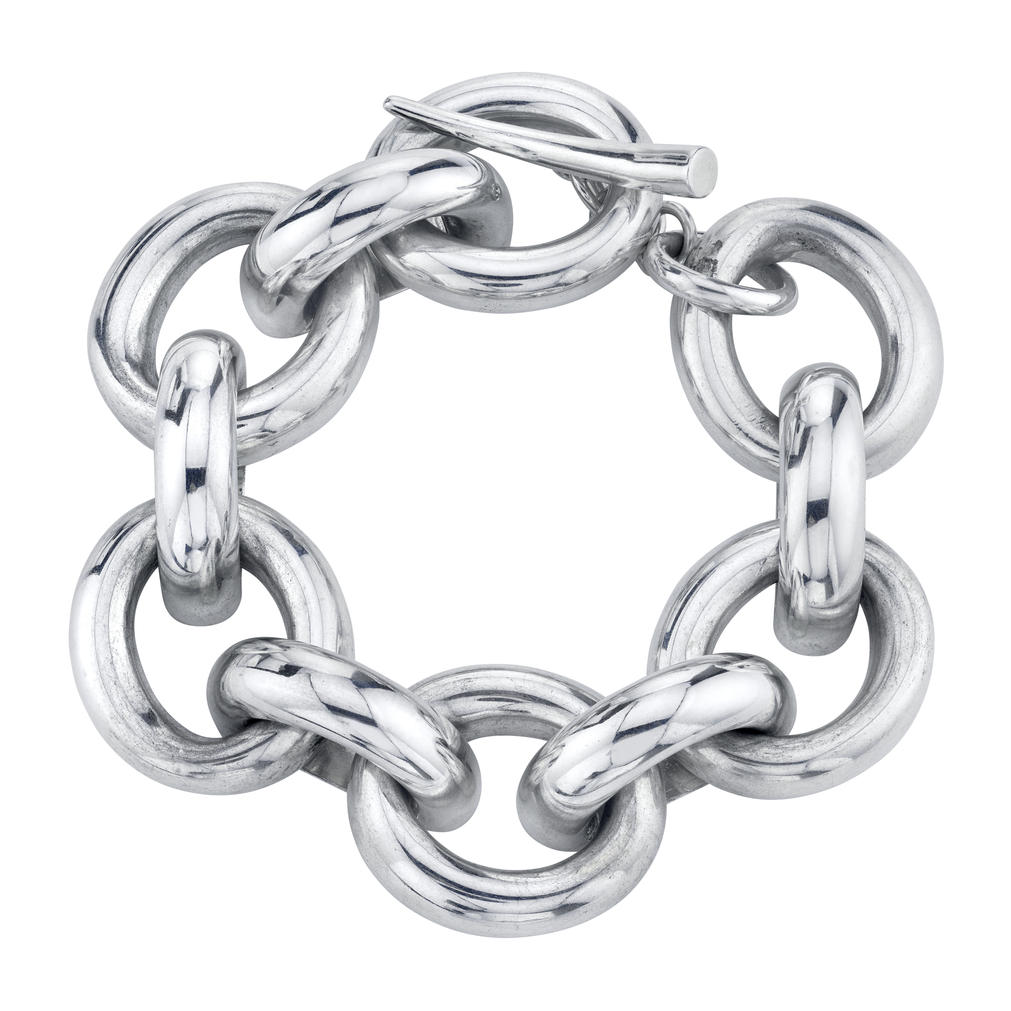 Sterling silver chunky chain bracelet with a signature Tusk Clasp design - Gabriela Artigas