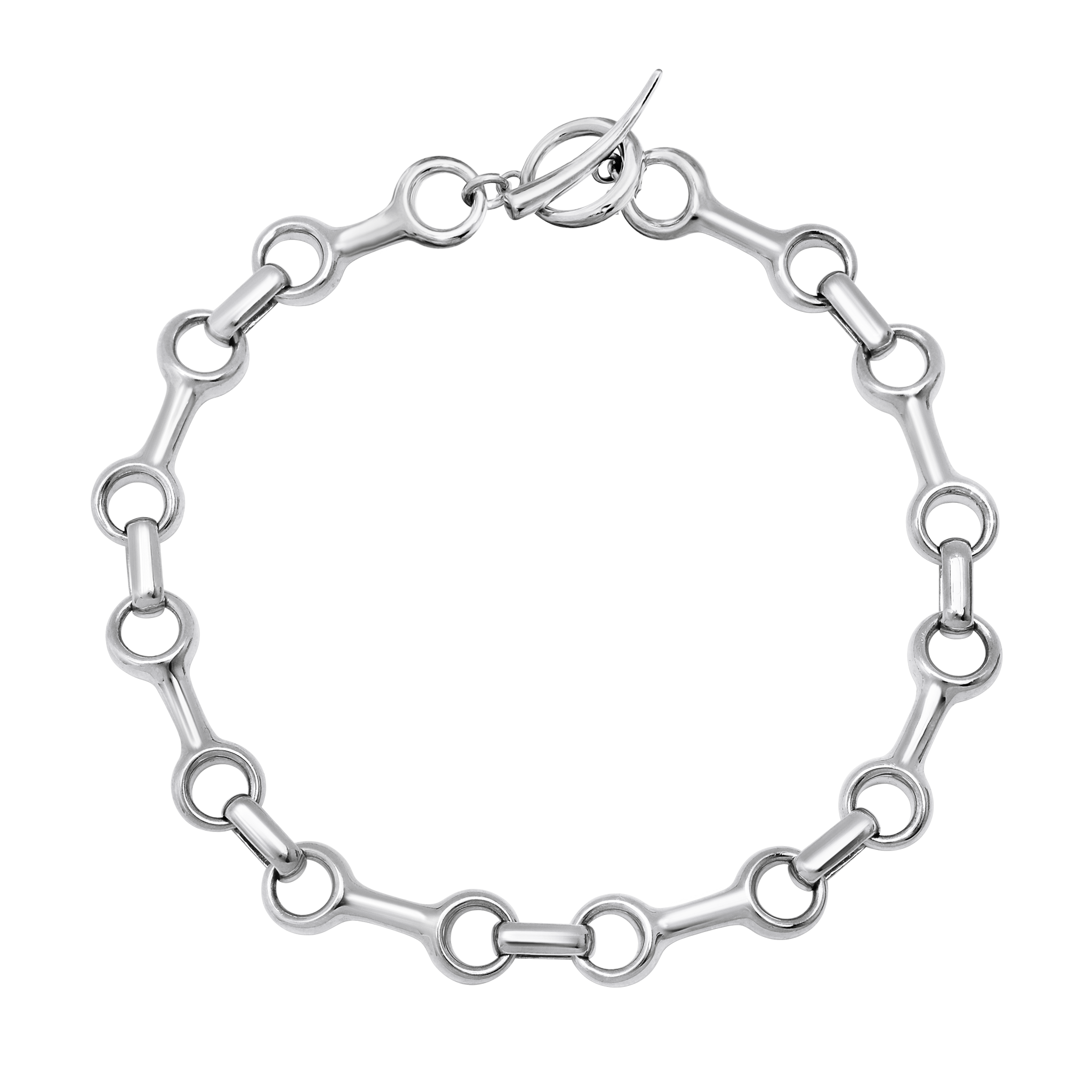 25mm Double Beam Sterling Silver Chain Bracelet with Connector Links – A sophisticated bracelet - Gabriela Artigas