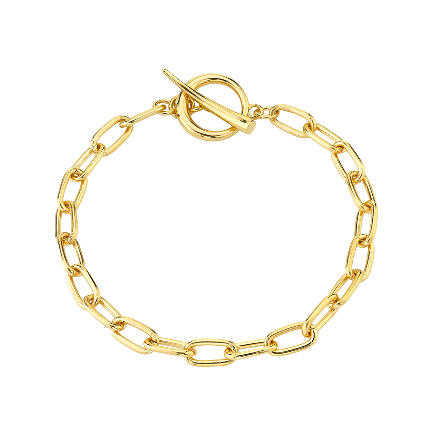 Chic baby rectangular chain bracelet featuring a trendy tusk clasp - Gabriela Artigas