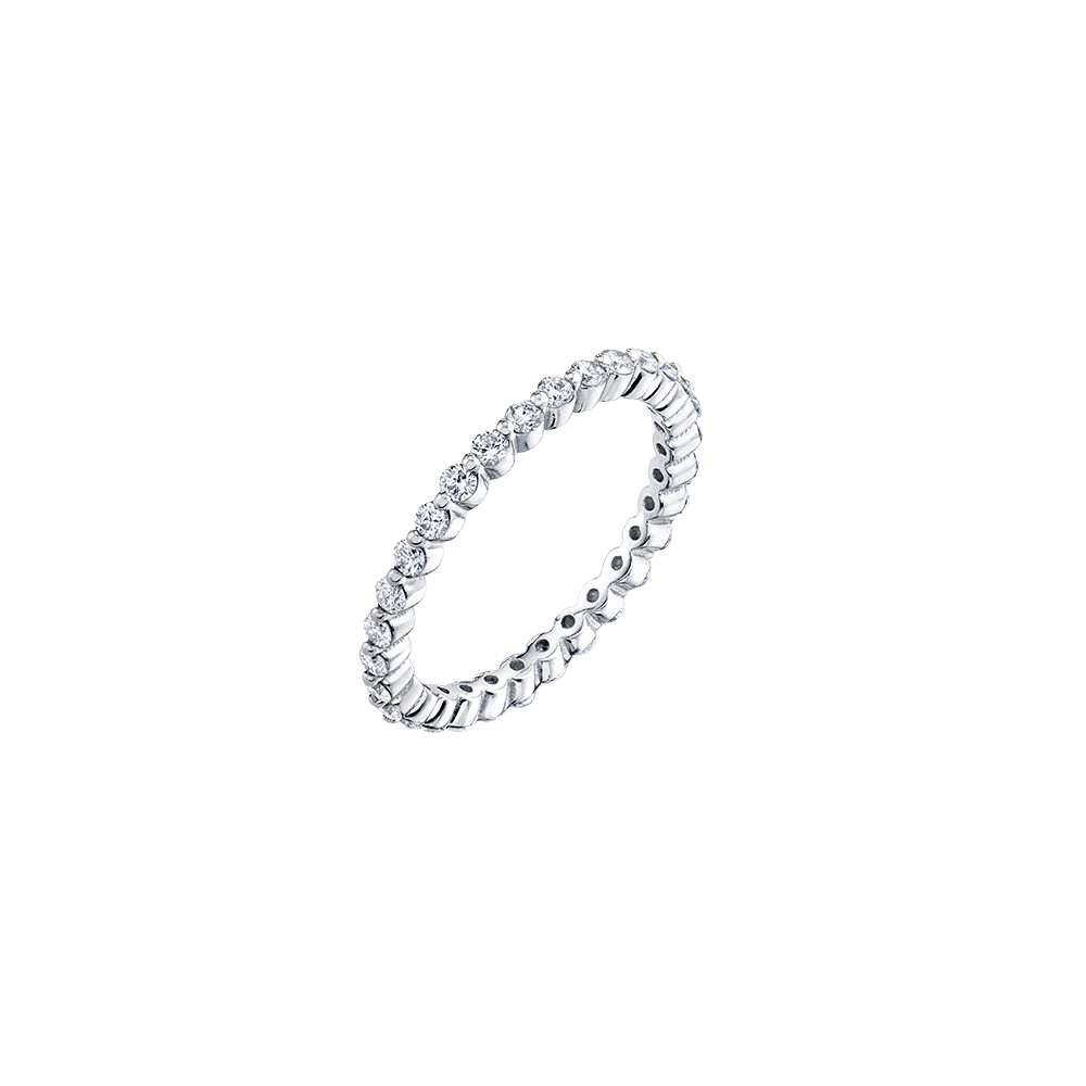 Prong Axis Ring with Pavé White Diamonds - Gabriela Artigas