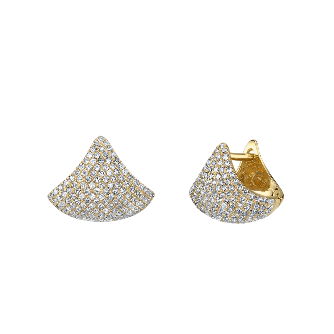 Small Apse Earrings with White Pavé Diamonds - Gabriela Artigas