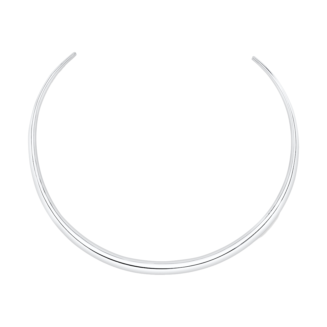 Trendy Tusk Solid Choker in sterling silver, designed to sit flawlessly at the collarbone, offering a finer, heavier take on Gabriela Artigas’ iconic Tusk style - Gabriela Artigas