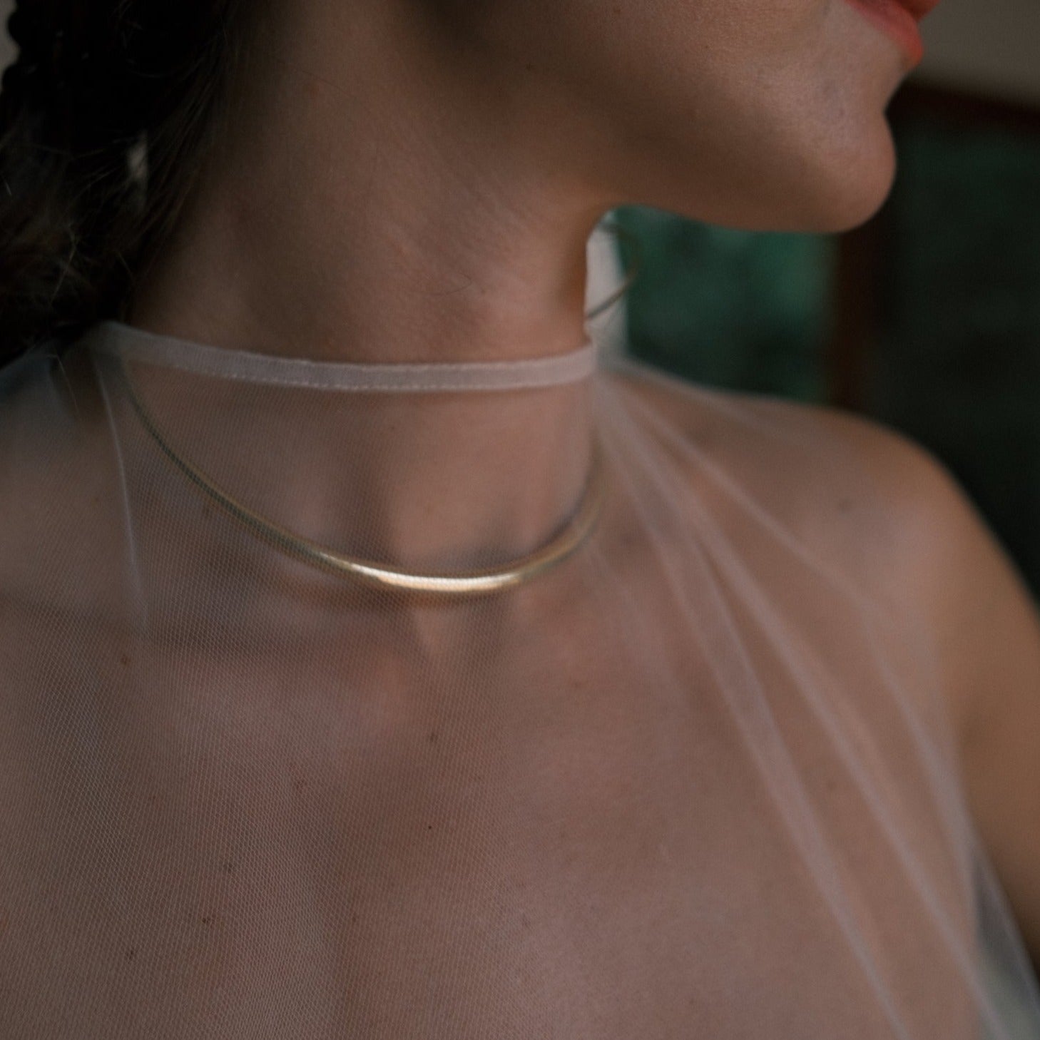 Sterling silver Tusk Solid Choker, a luxury Gabriela Artigas design, slightly heavier and finer, perfectly accenting the collarbone for a standout statement - Gabriela Artigas