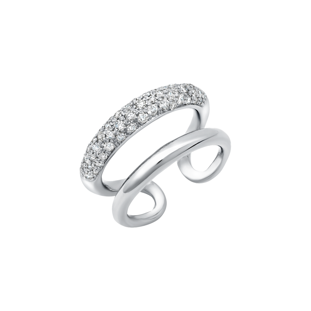 Twin Tusk Ring with Various Size Diamonds - Gabriela Artigas