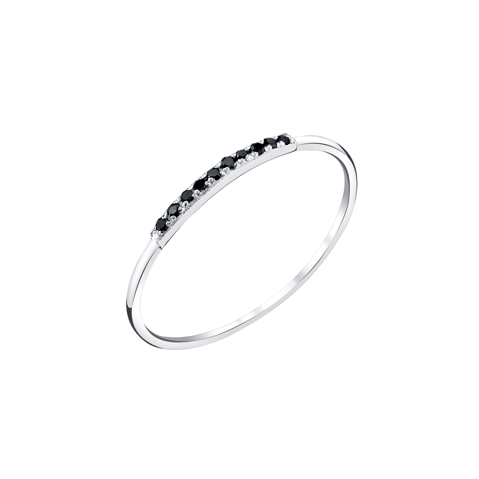 Mini Axis Ring with Black Pavé Diamonds - Gabriela Artigas