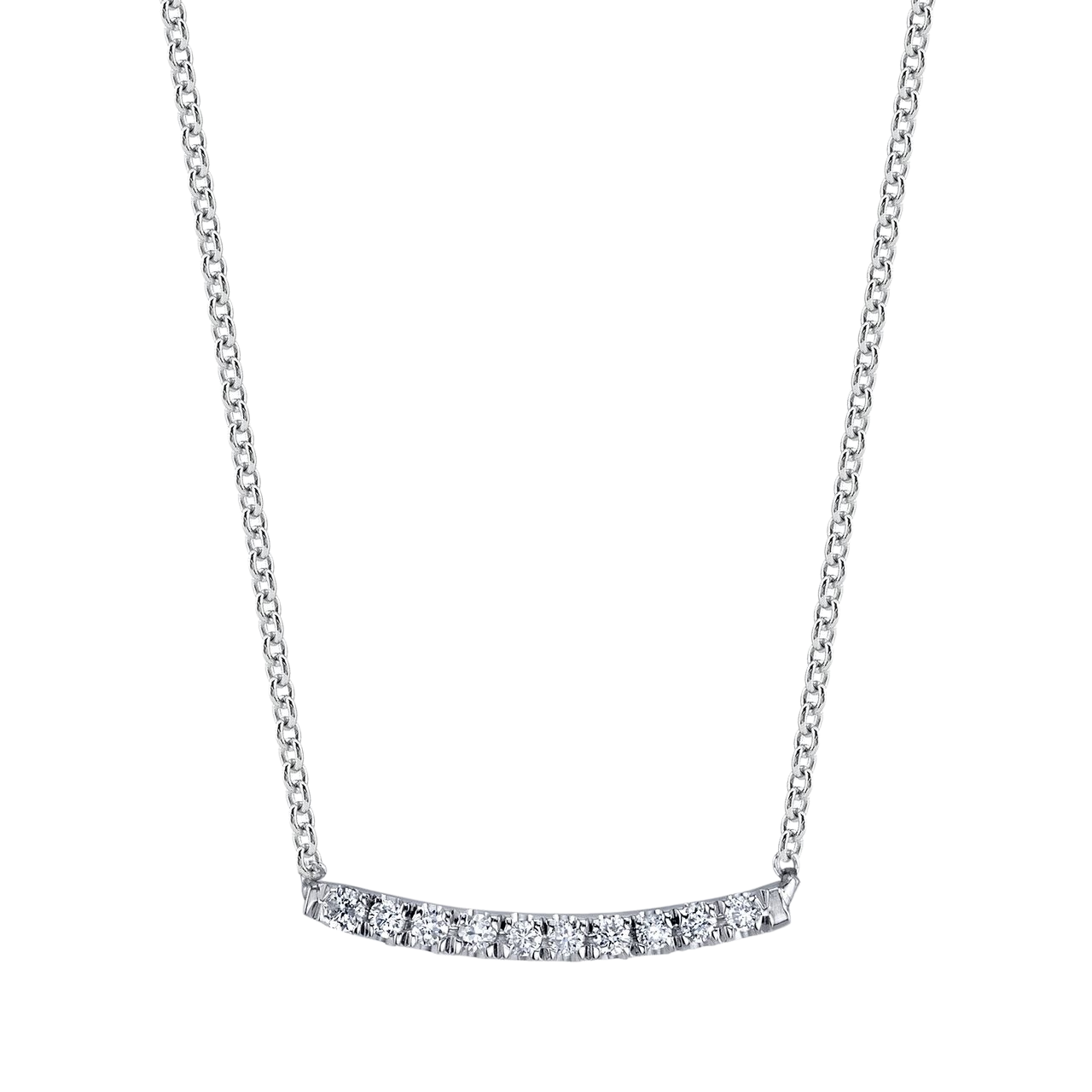 Mini Axis Necklace with White Pavé Diamonds - Gabriela Artigas