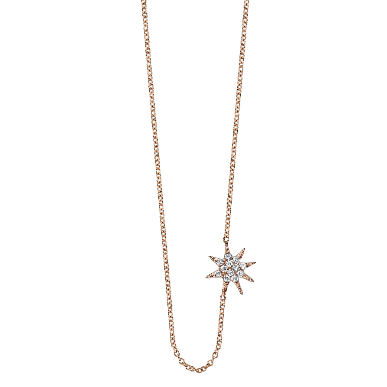Single Star Necklace with White Pavé Diamonds - Gabriela Artigas