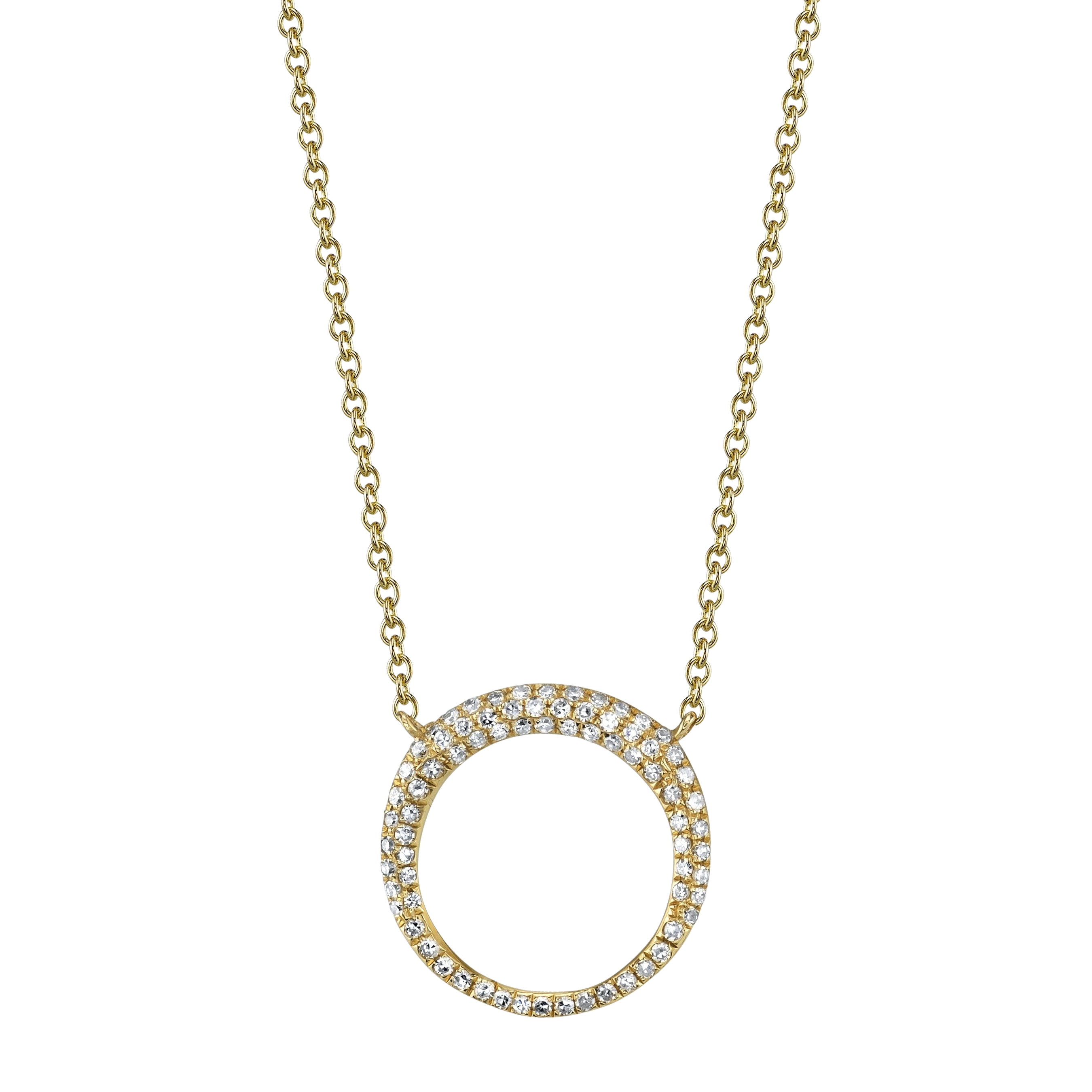 Small Balloon Necklace with White Pavé Diamonds - Gabriela Artigas