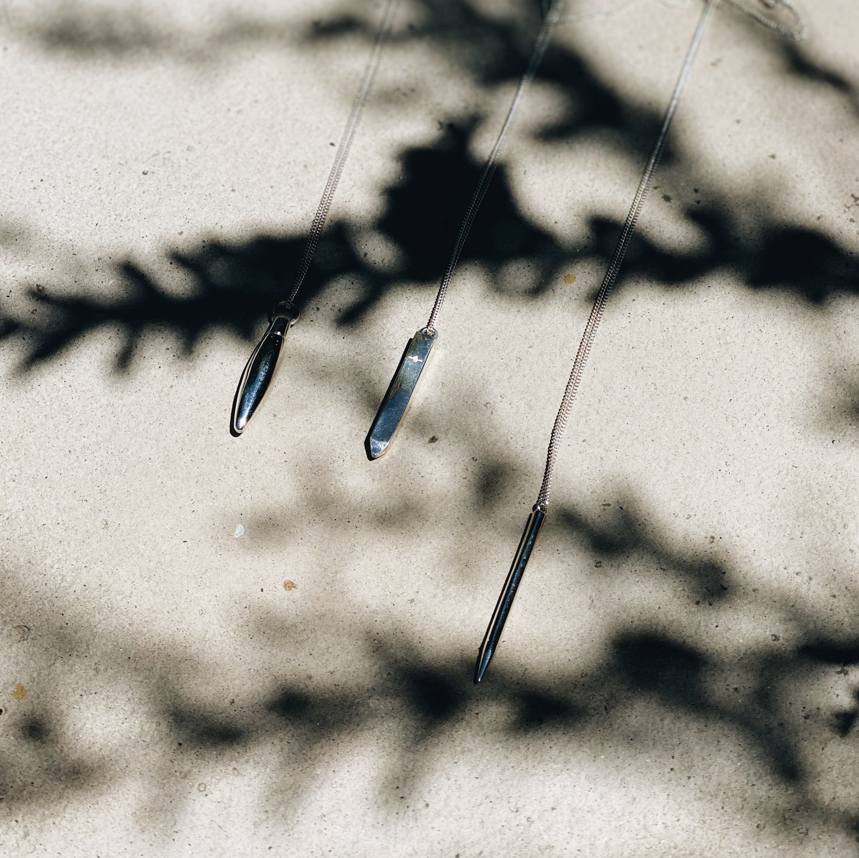 Luxury Stick Pendant Necklace in yellow gold plate and sterling silver on a sterling silver chain, designed for sleek, timeless jewelry with effortless style - Gabriela Artigas