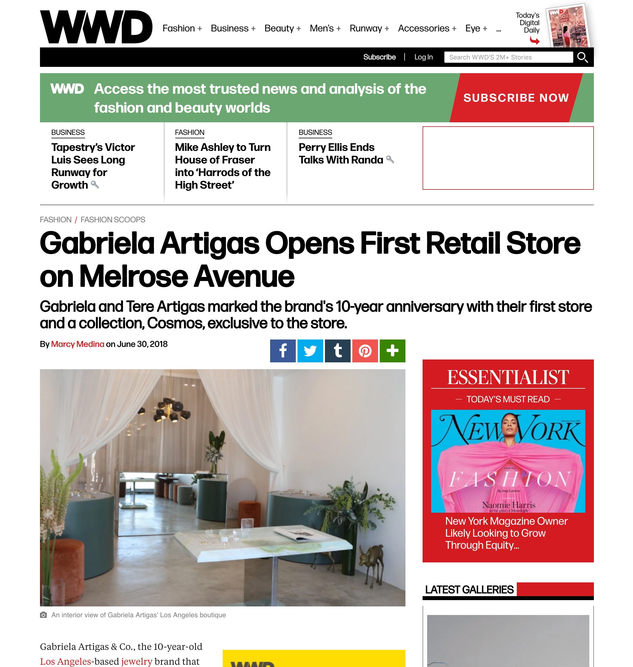 In the WWD - Gabriela Artigas + CO