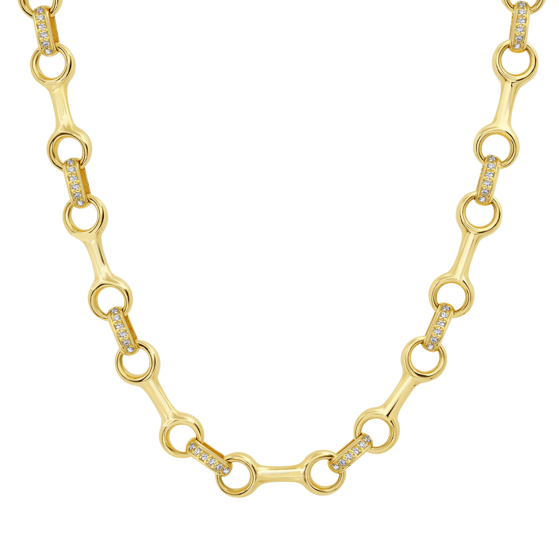 15 MM Double Beam Pavé Diamond Connector Necklace - Gabriela Artigas + CO