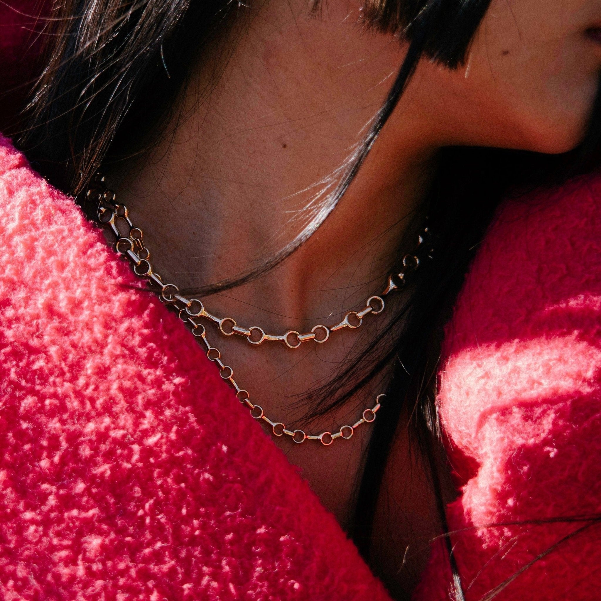 15 MM + 20 MM Fine Double Beam Chain Necklaces with Tusk Clasp - Gabriela Artigas + CO