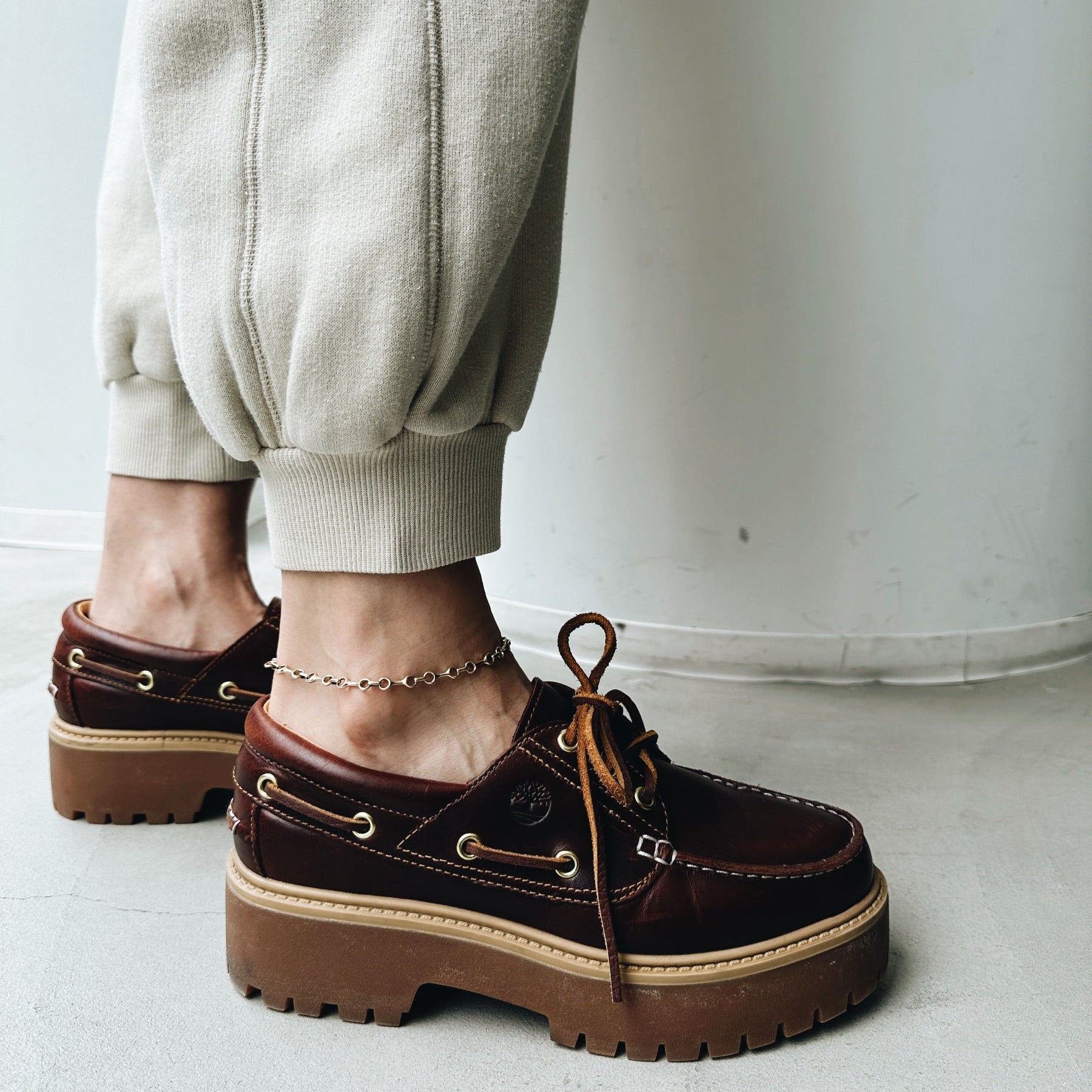 未使用 MARA MCS Chain Anklet 15 mm Double Beam Chain Anklet
