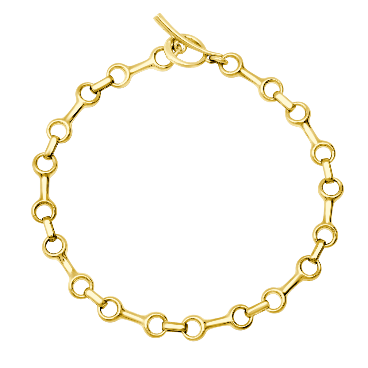 15 mm Double Beam Chain Bracelet with Tusk Clasp