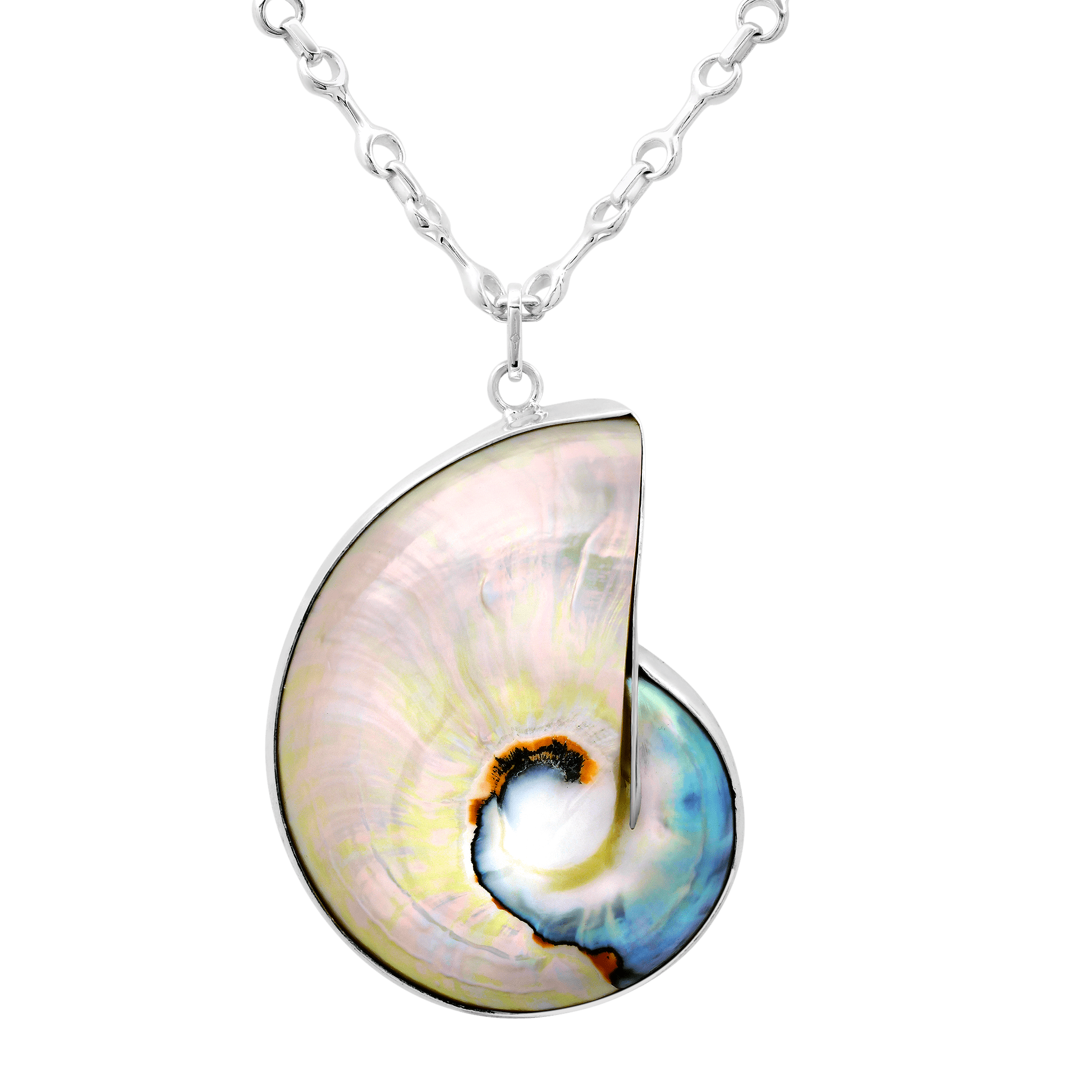 15 MM Double Beam Necklace with Shell Pendant - Gabriela Artigas + CO
