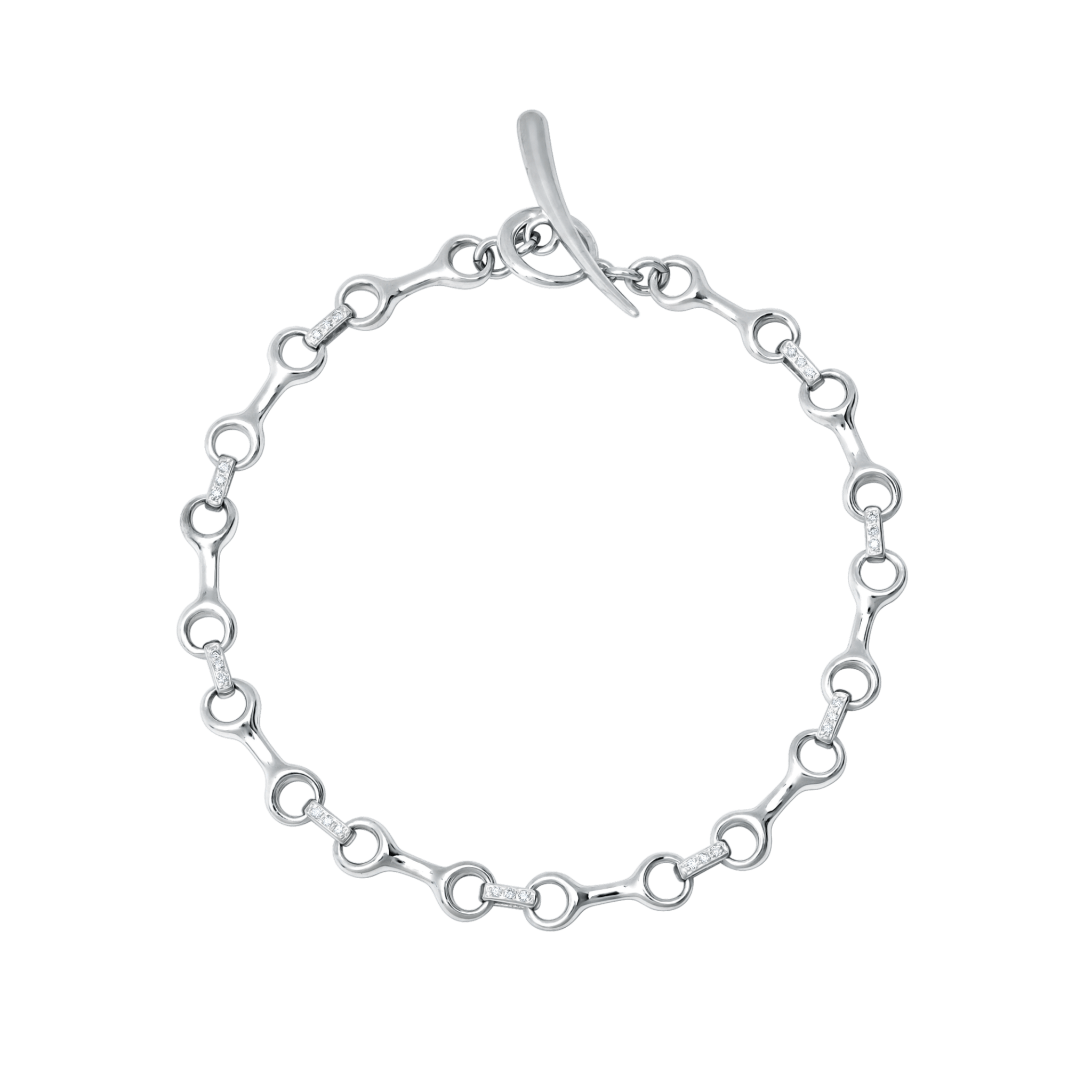 15 MM Double Beam Pave Diamond Connector Bracelet - Gabriela Artigas + CO
