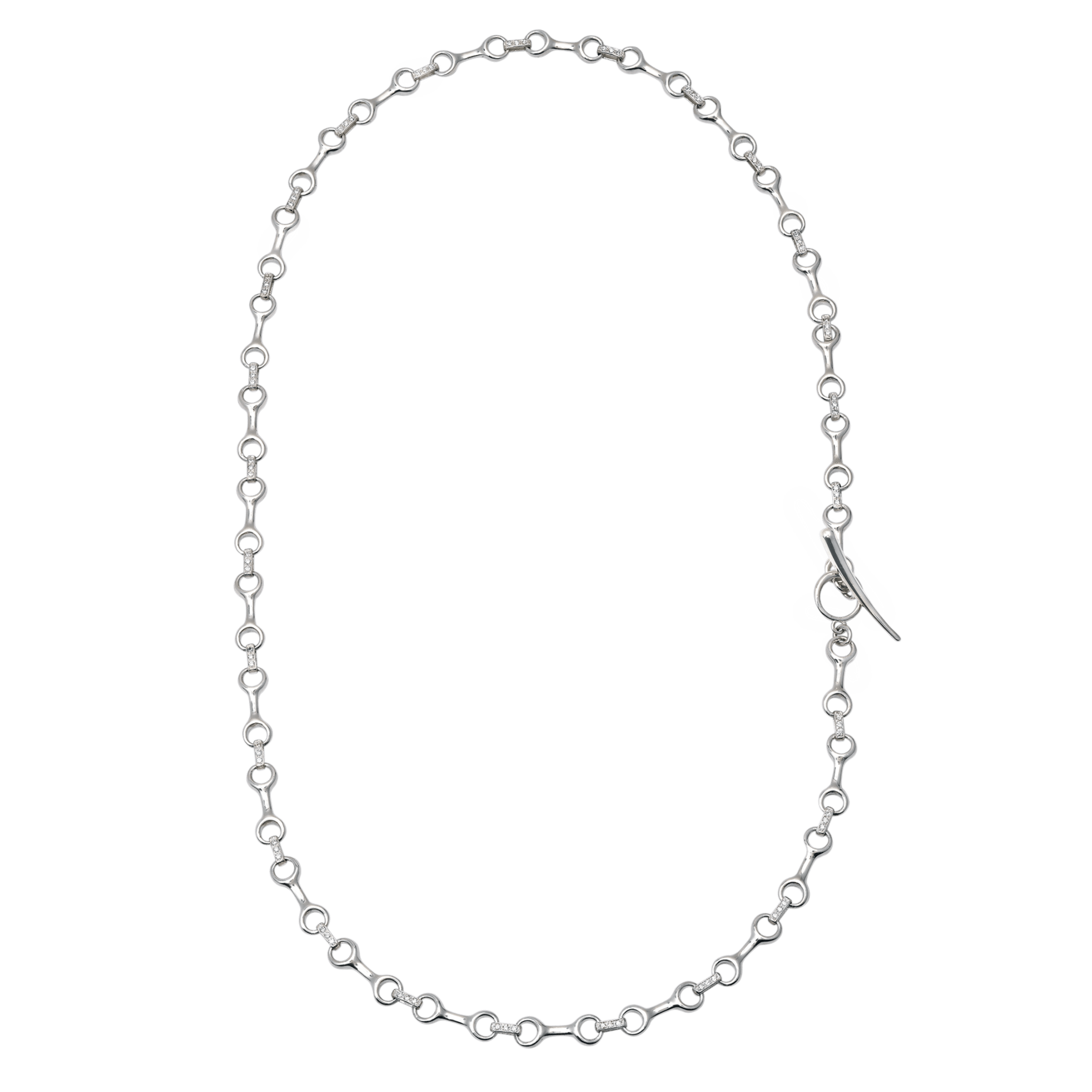 15 MM Double Beam Pavé Diamond Connector Necklace - Gabriela Artigas + CO
