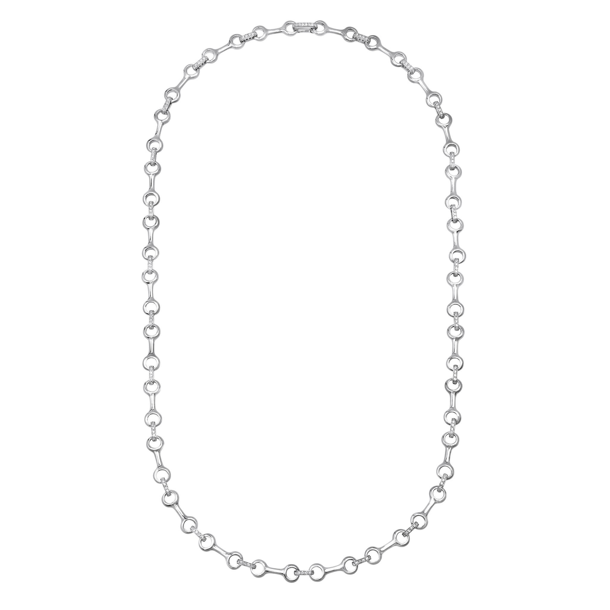 15 MM Double Beam Pavé Diamond Connector Necklace - Gabriela Artigas + CO