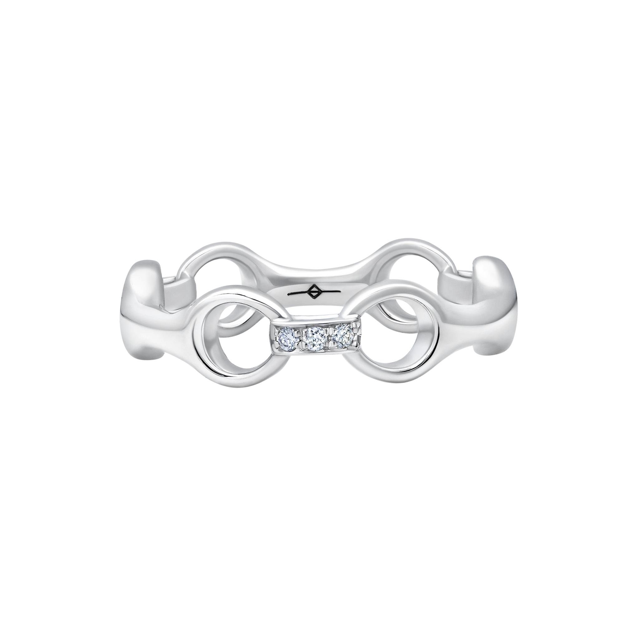 NEW 15 MM Beam Link Ring with Pavé Connectors - Gabriela Artigas + CO