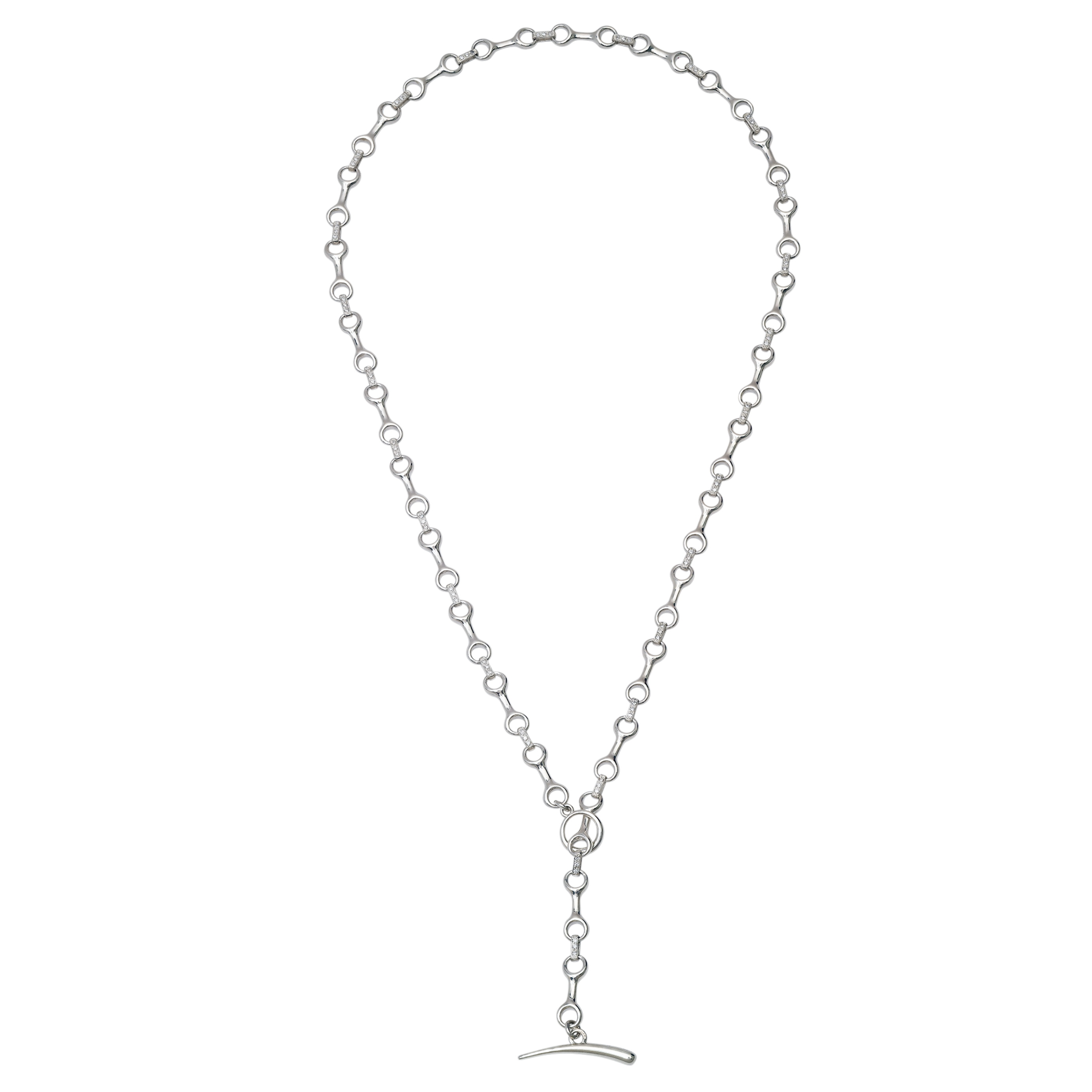 15 MM Double Beam Pave Diamond Connector Necklace - Gabriela Artigas + CO