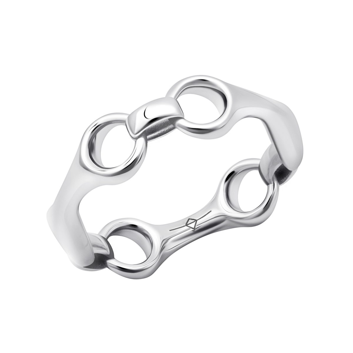 15mm Beam Link ring in sterling silver, featuring a sleek and modern design - Gabriela Artigas