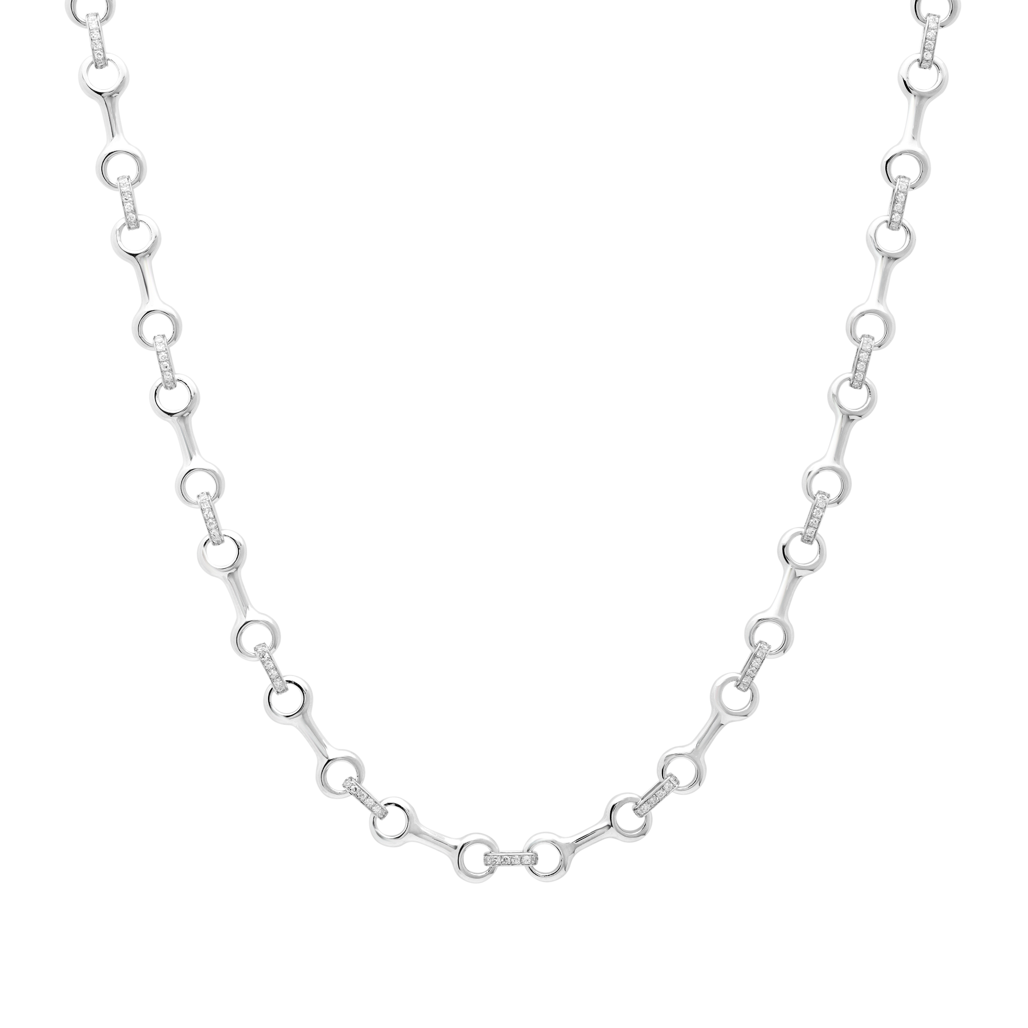 15mm Double Beam Chain Necklace with Pave Connectors NEW CLASP - Gabriela Artigas + CO
