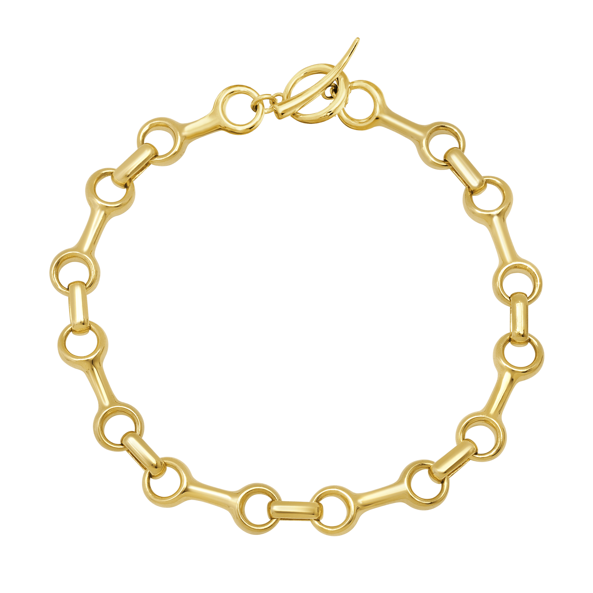 25 mm Double Beam Chain Bracelet with Tusk Clasp