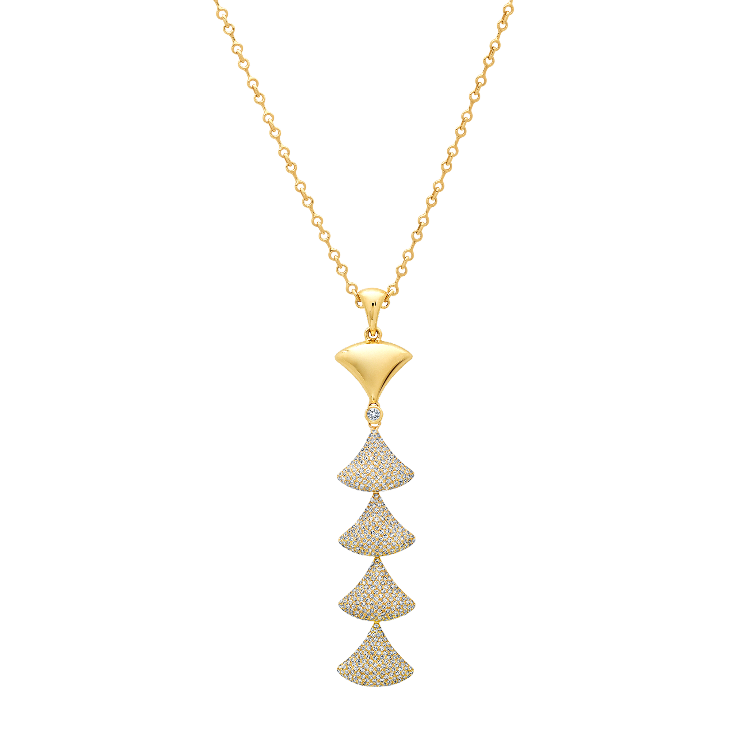 Apse Diamond Chain Pendant on 5 Mm Double Beam Chain - Gabriela Artigas + CO